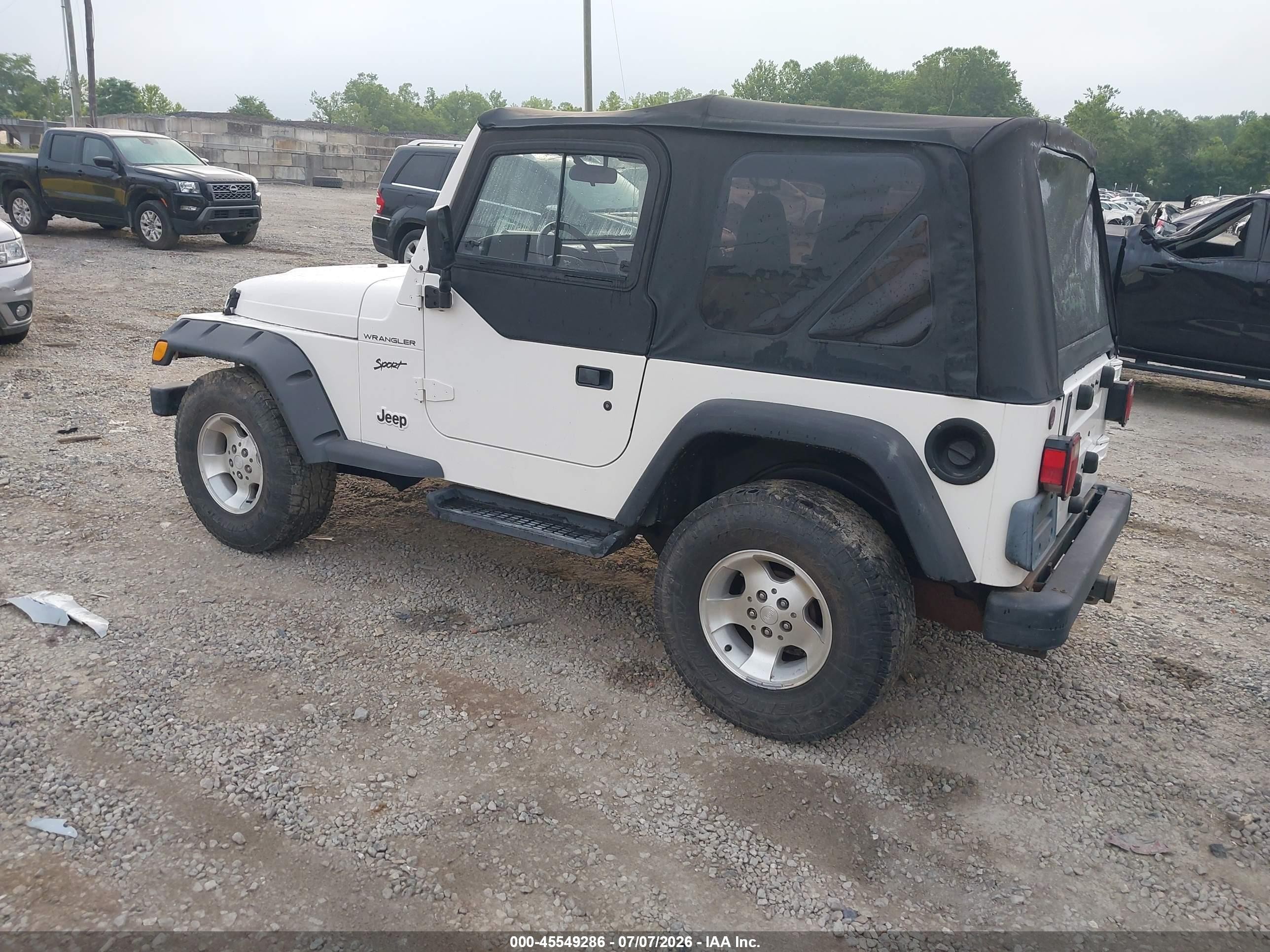 2002 Jeep Wrangler Sport Белый vin: 1J4FA49S52P702807