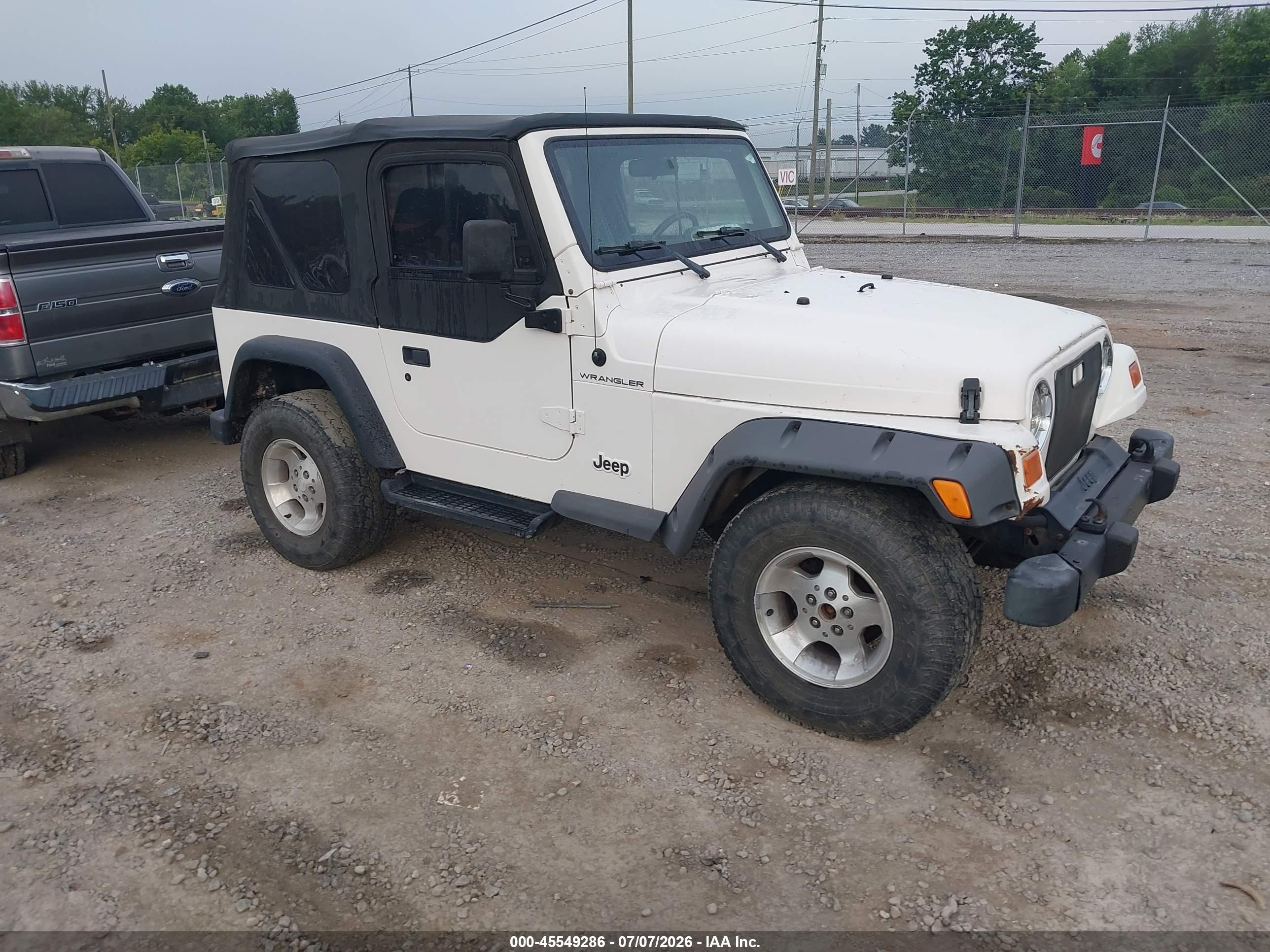 2002 Jeep Wrangler Sport White vin: 1J4FA49S52P702807