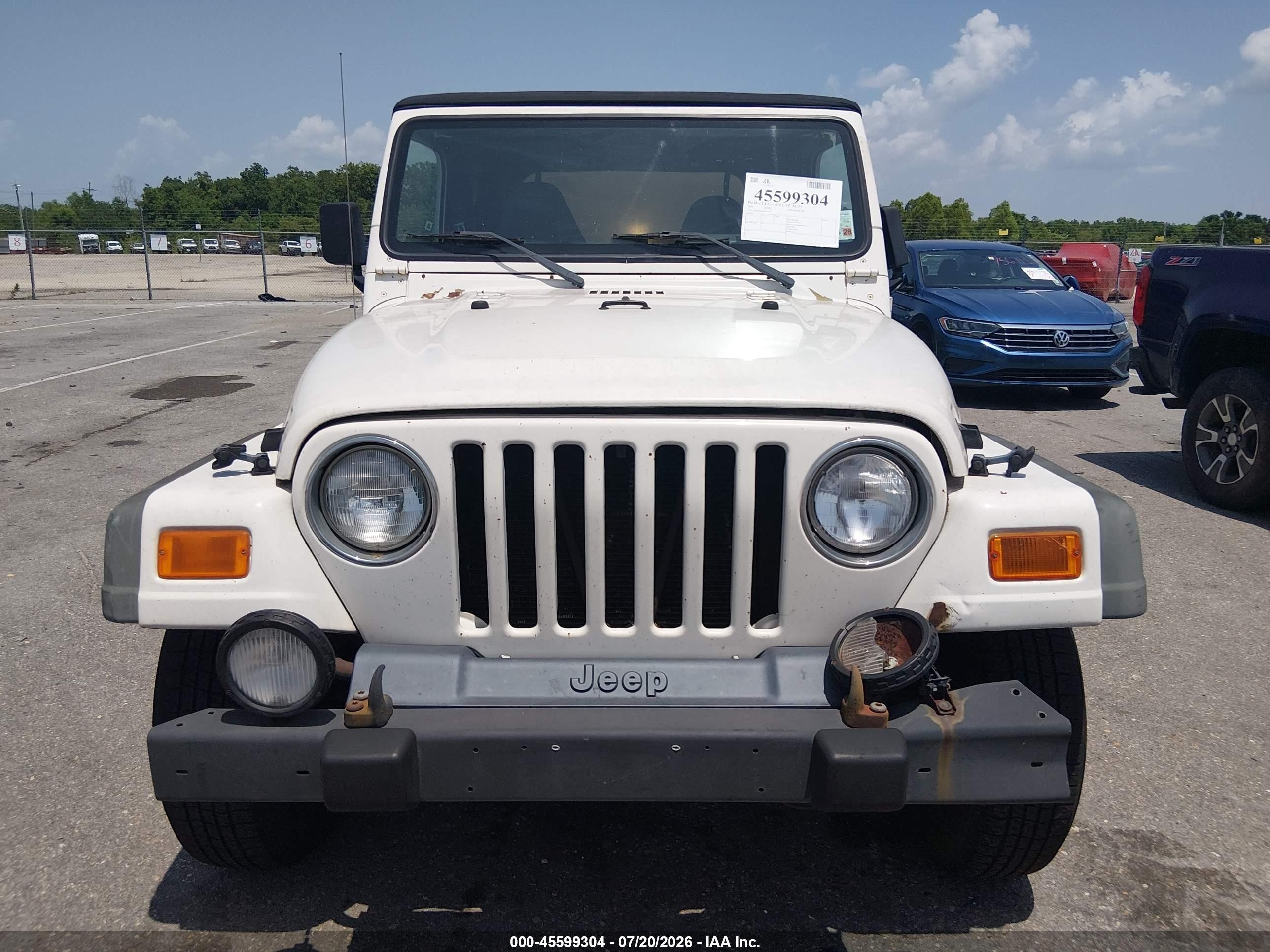 2002 Jeep Wrangler Sport White vin: 1J4FA49S52P771870