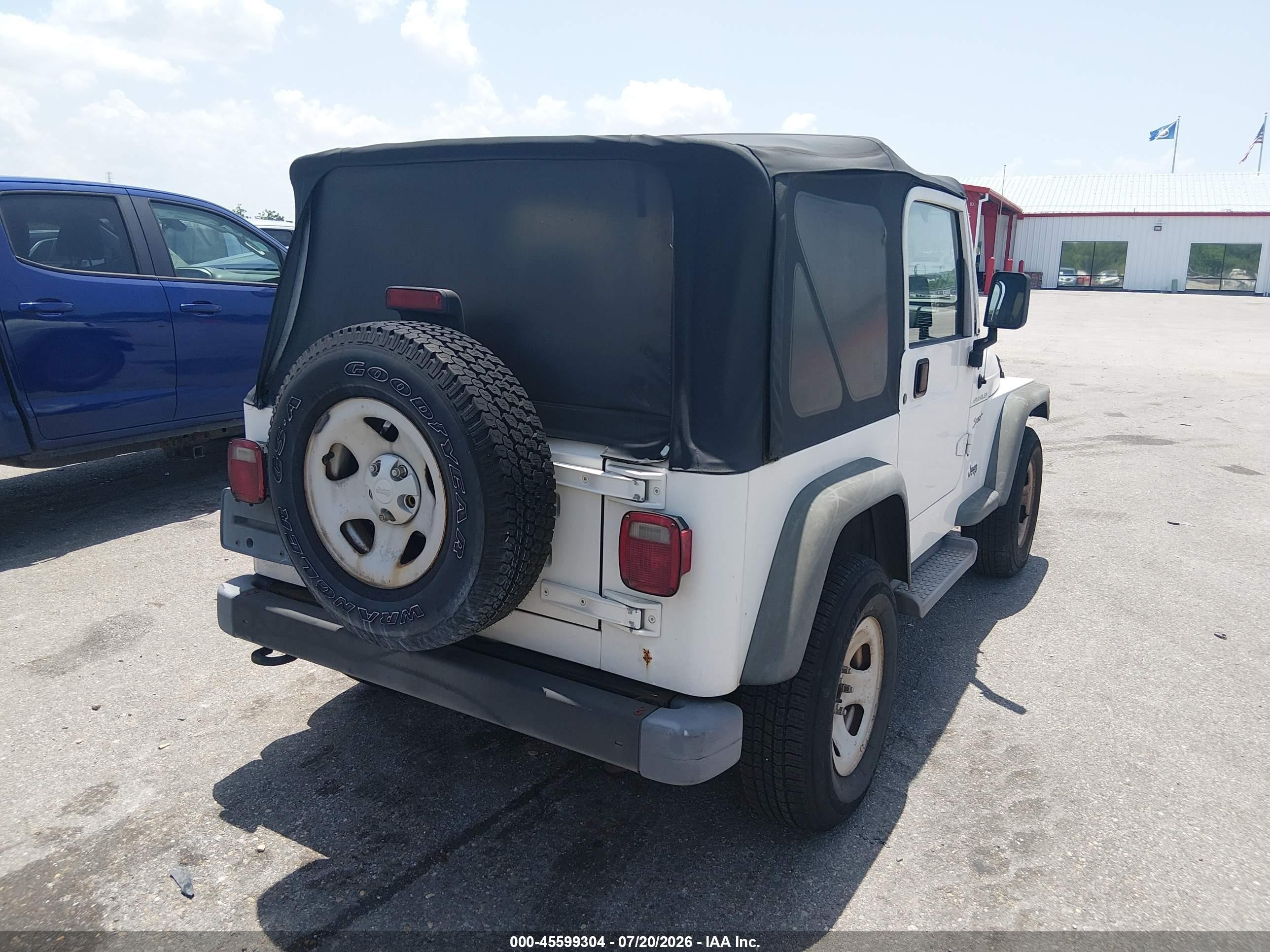 2002 Jeep Wrangler Sport White vin: 1J4FA49S52P771870