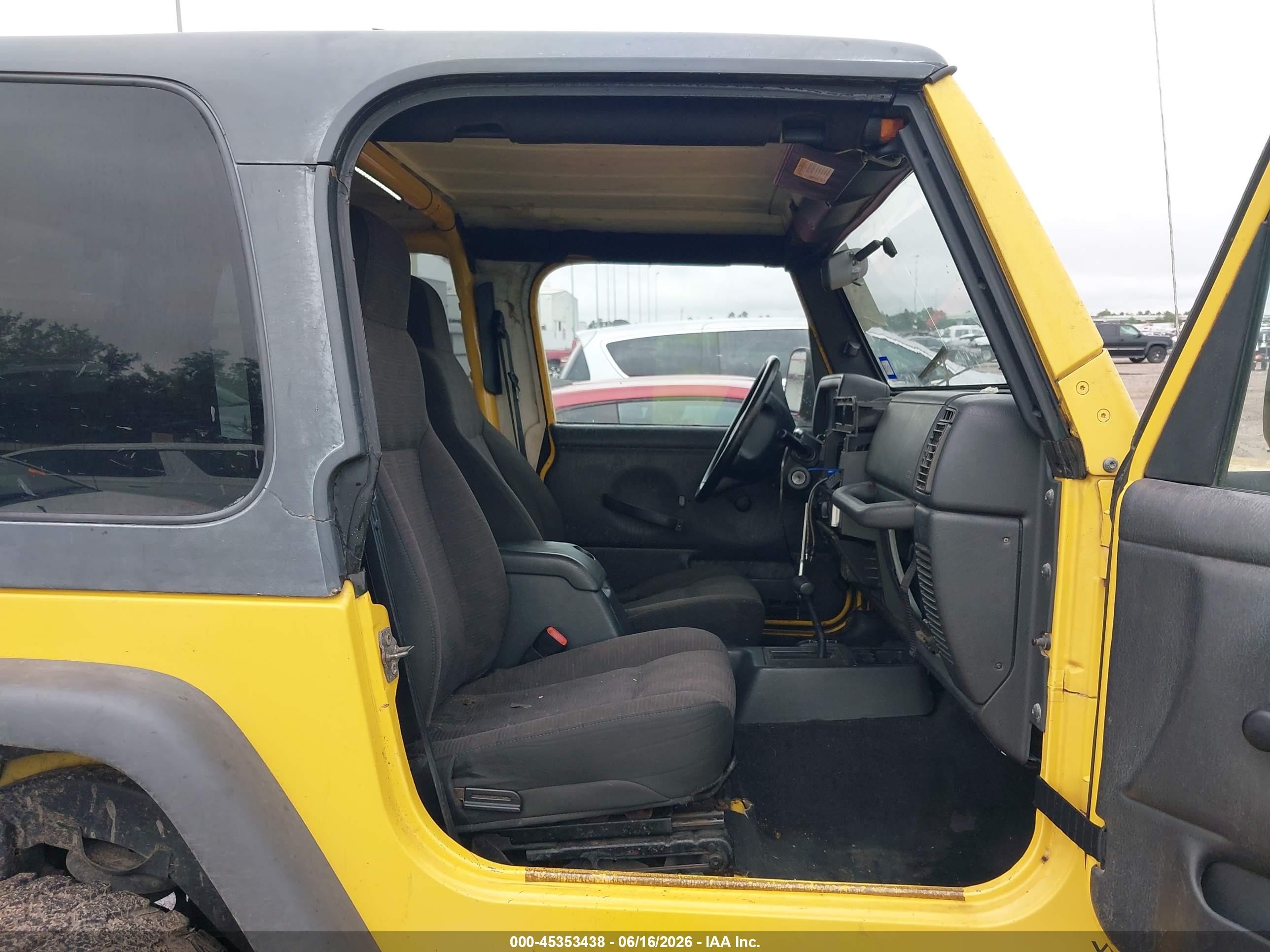 2003 Jeep Wrangler Sport Yellow vin: 1J4FA49S53P372782