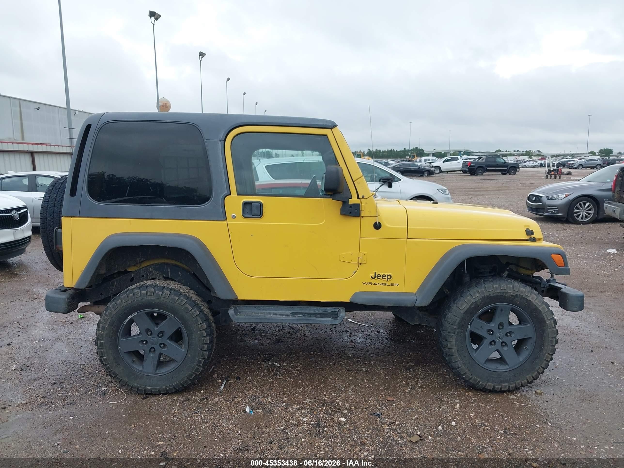 2003 Jeep Wrangler Sport Yellow vin: 1J4FA49S53P372782