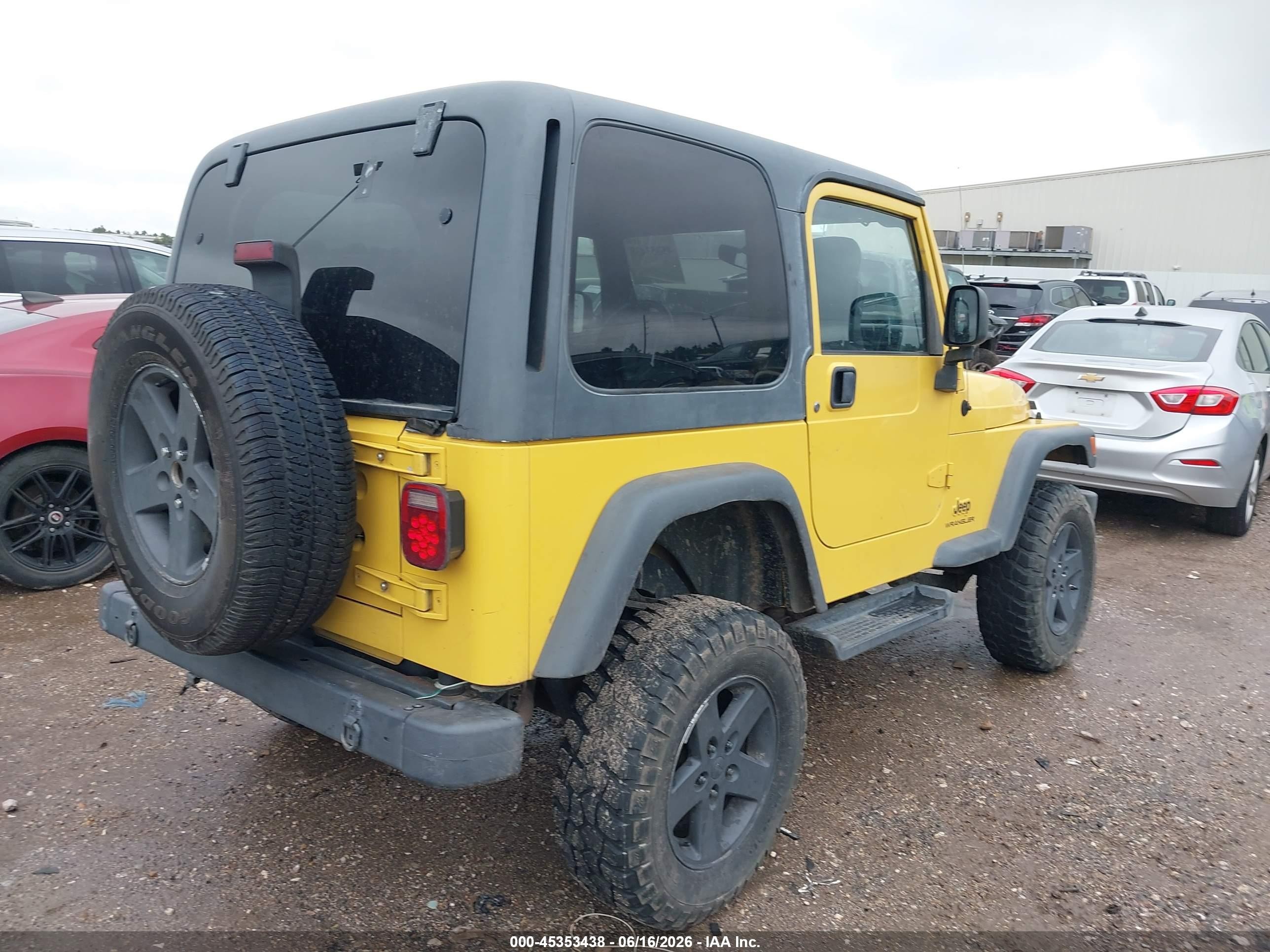 2003 Jeep Wrangler Sport Yellow vin: 1J4FA49S53P372782
