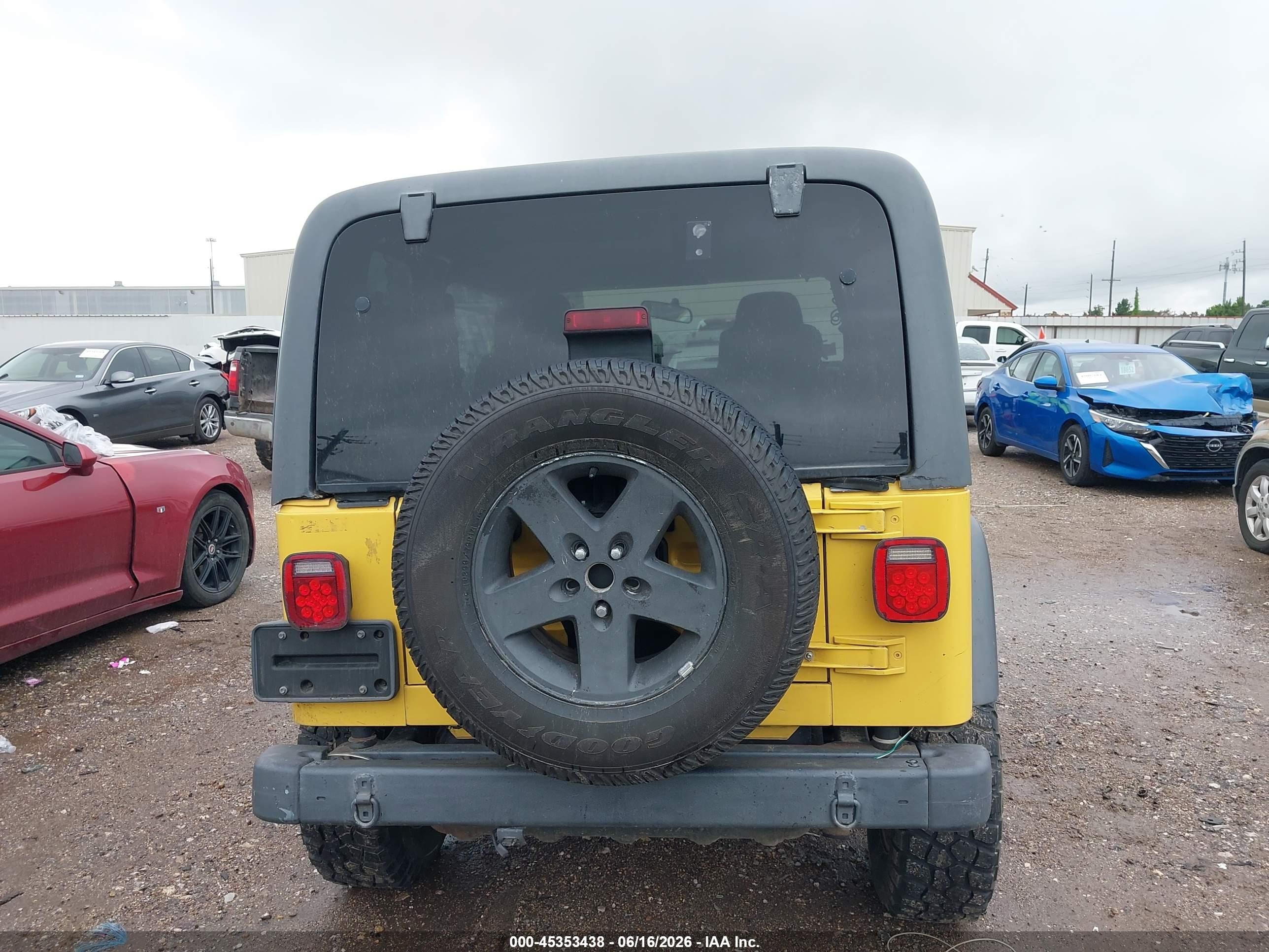 2003 Jeep Wrangler Sport Yellow vin: 1J4FA49S53P372782