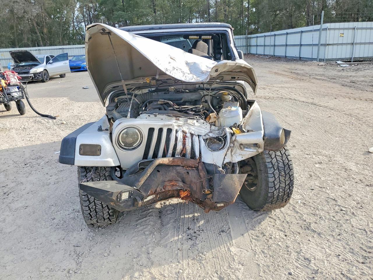 2004 Jeep Wrangler / Tj Sport Gray vin: 1J4FA49S54P723627