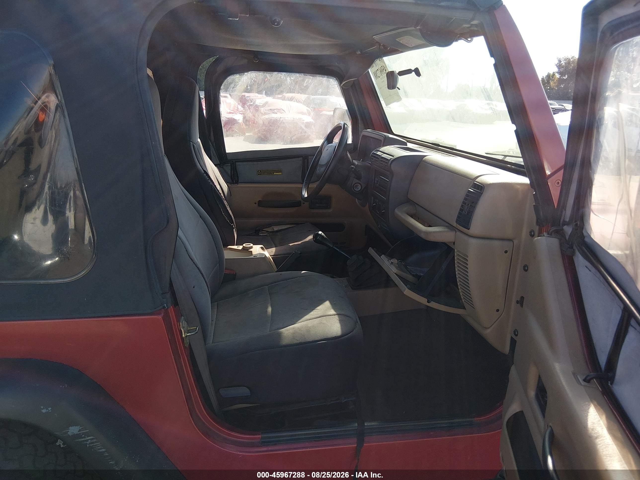 2000 Jeep Wrangler Sport Red vin: 1J4FA49S5YP764717