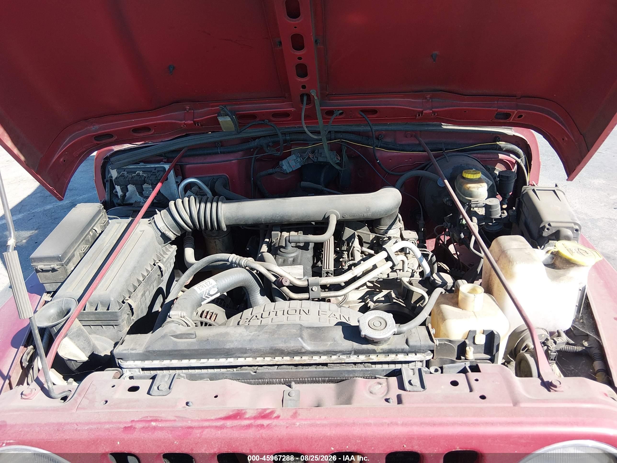 2000 Jeep Wrangler Sport Red vin: 1J4FA49S5YP764717