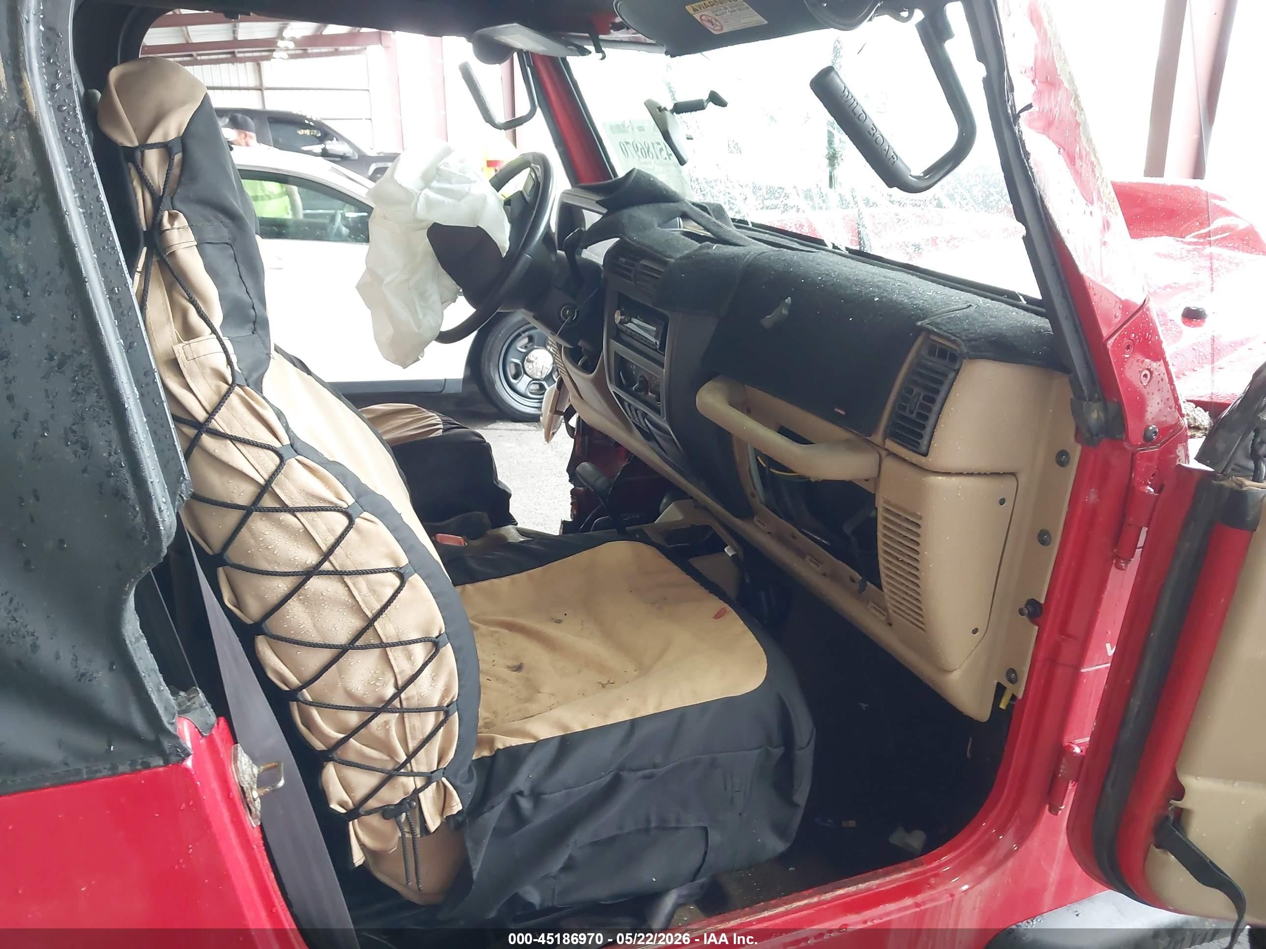 2000 Jeep Wrangler Sport Red vin: 1J4FA49S5YP775393