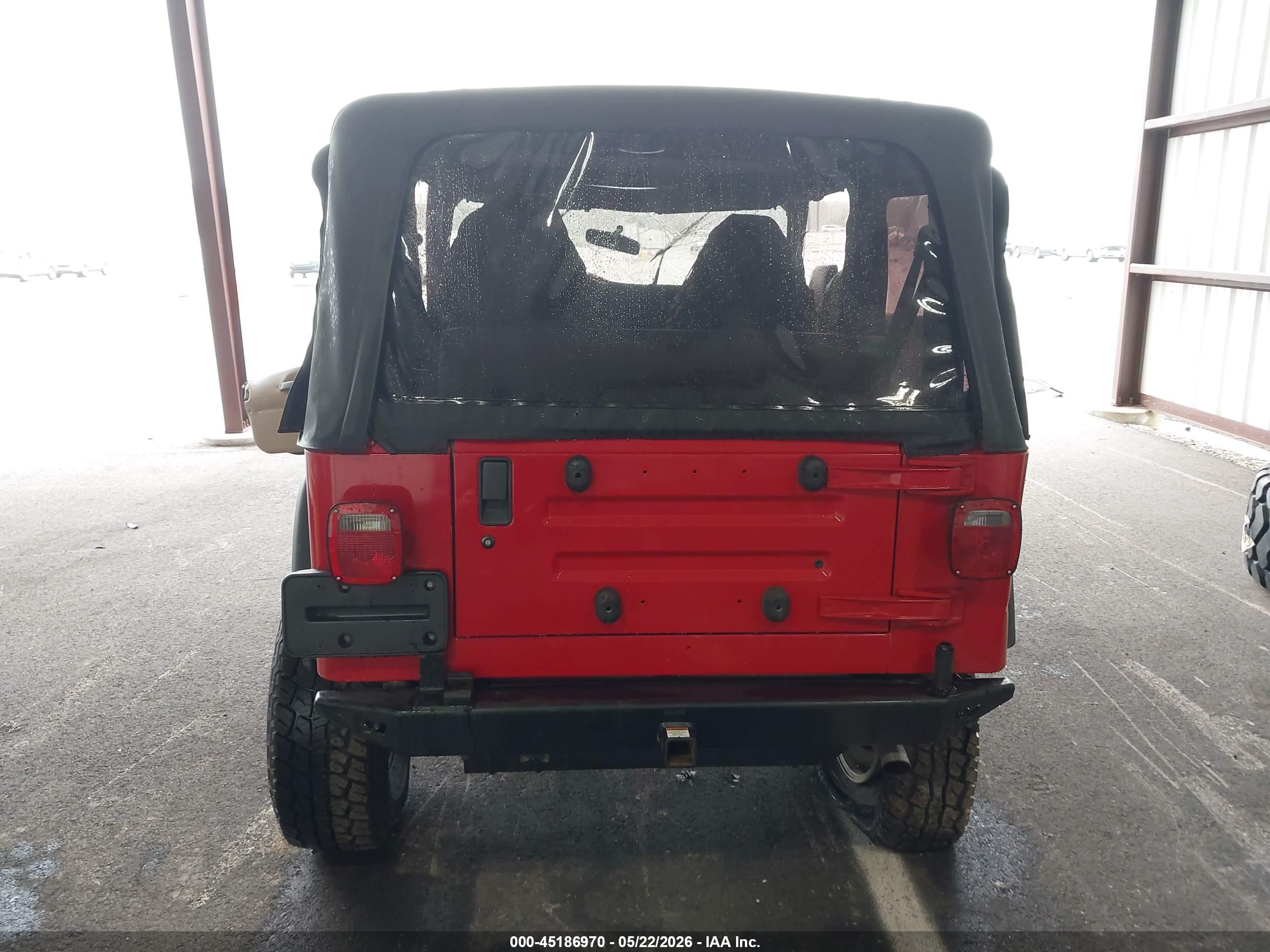 2000 Jeep Wrangler Sport Red vin: 1J4FA49S5YP775393