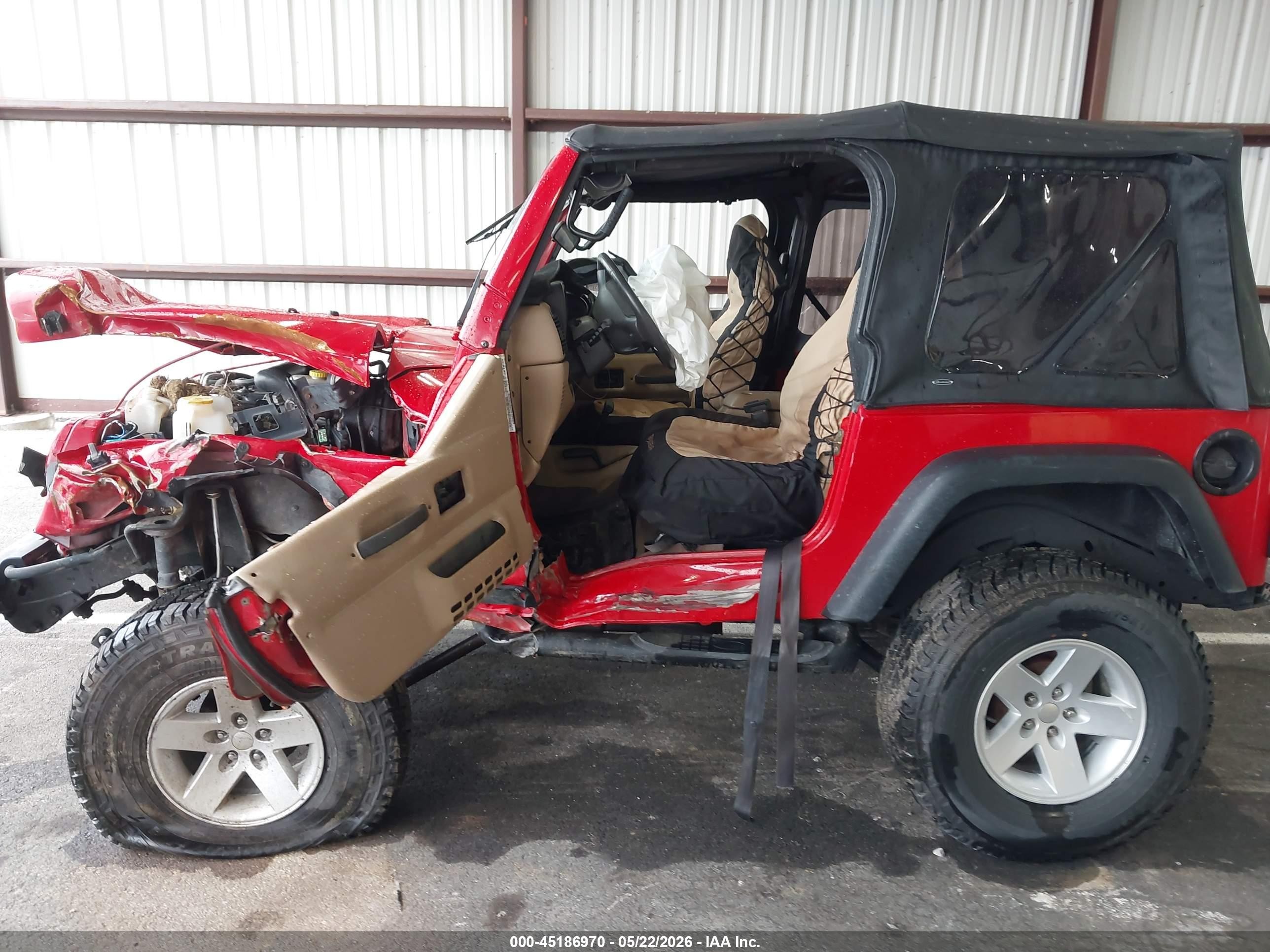 2000 Jeep Wrangler Sport Red vin: 1J4FA49S5YP775393