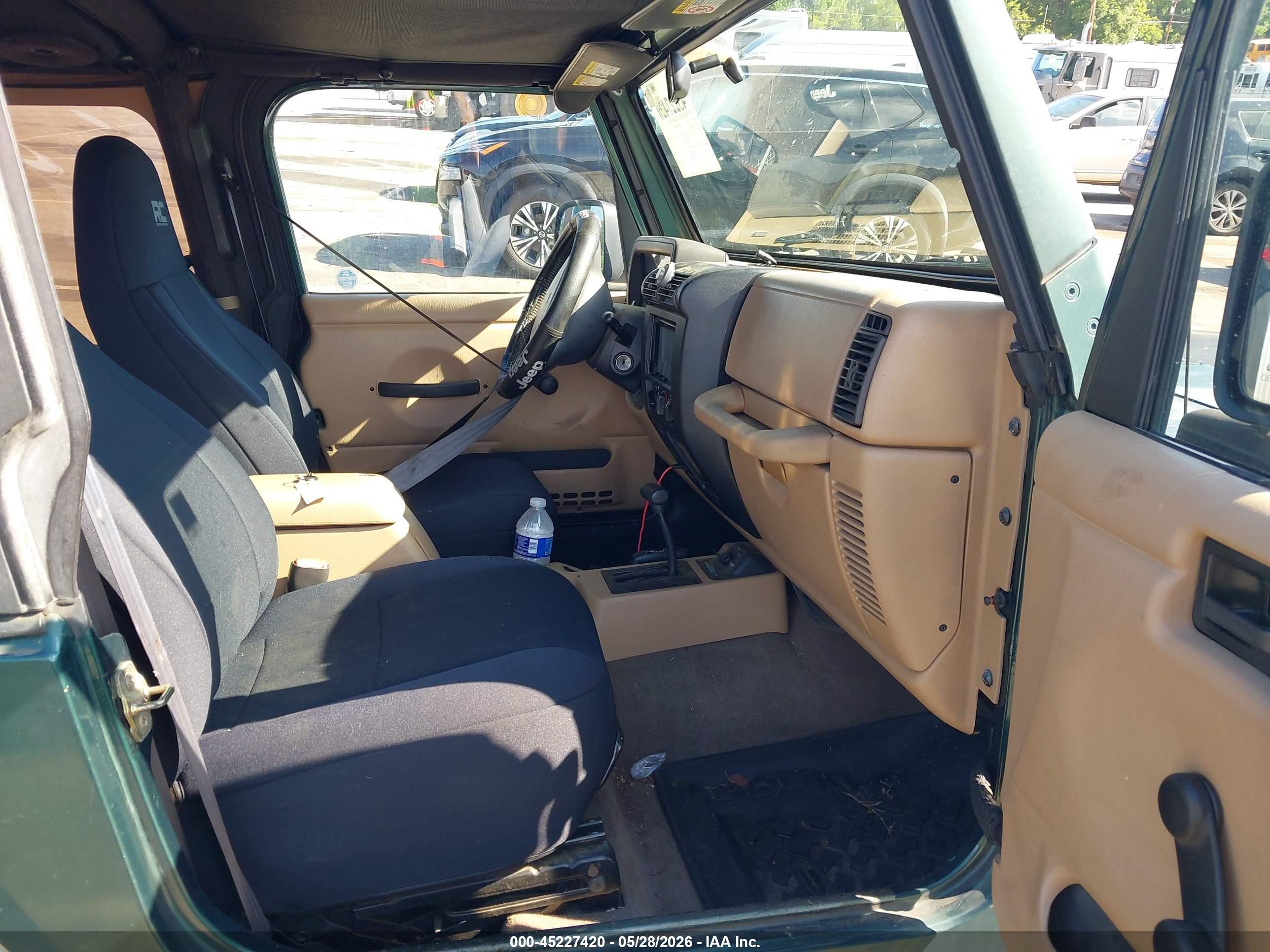 2000 Jeep Wrangler Sport Green vin: 1J4FA49S5YP803421