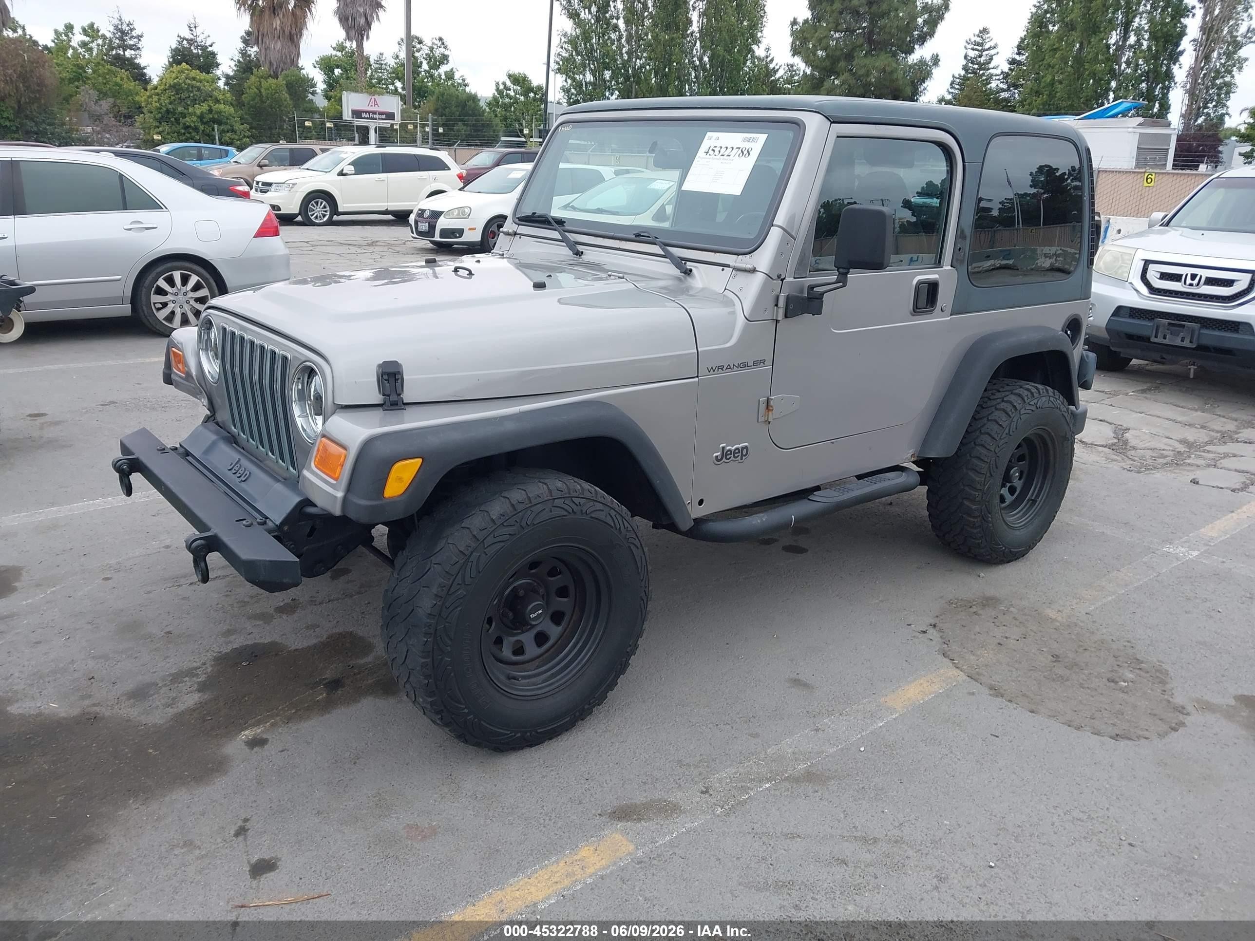 2001 Jeep Wrangler Sport Gray vin: 1J4FA49S61P369936