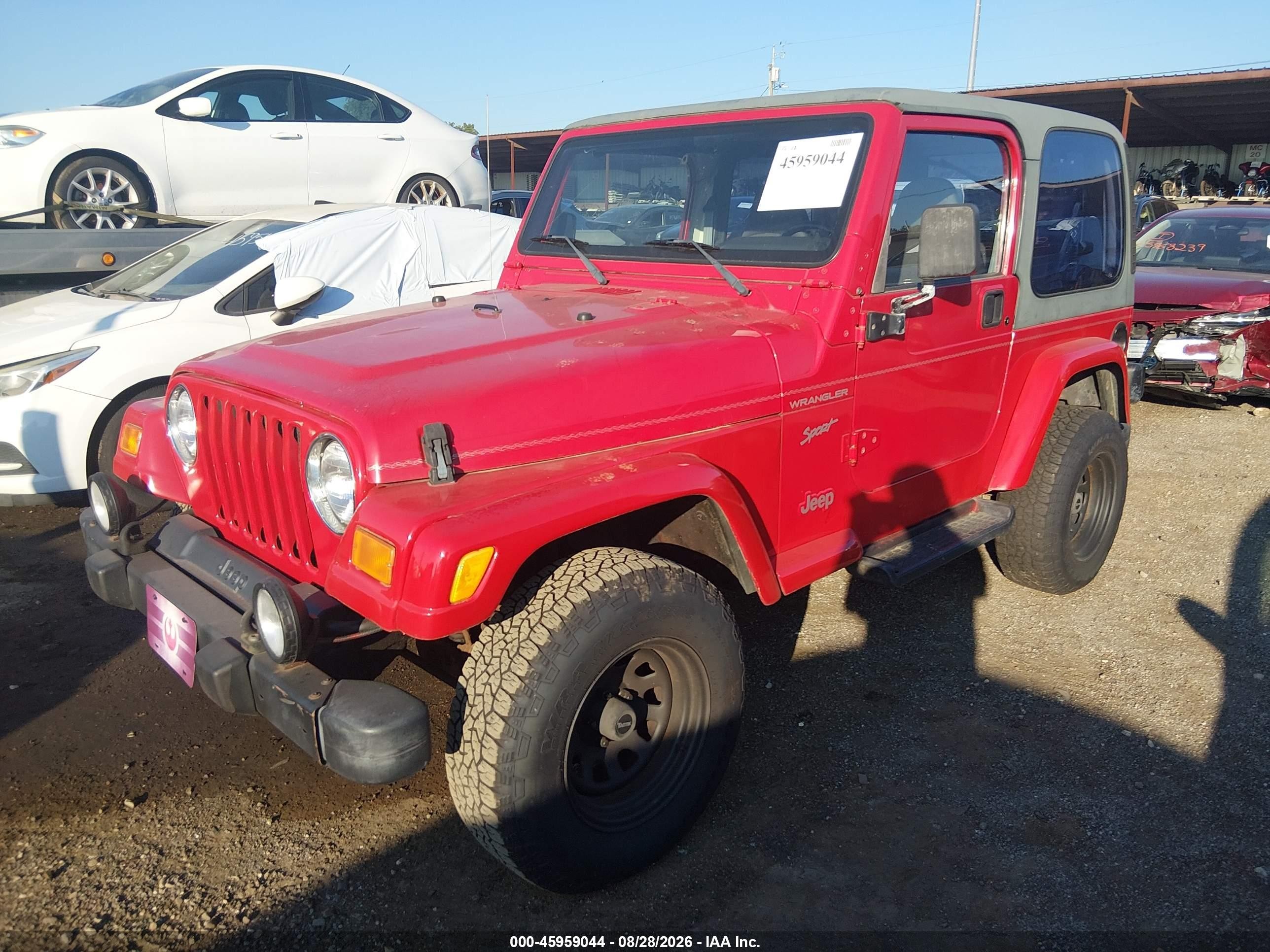 2002 Jeep Wrangler Sport Red vin: 1J4FA49S62P731779