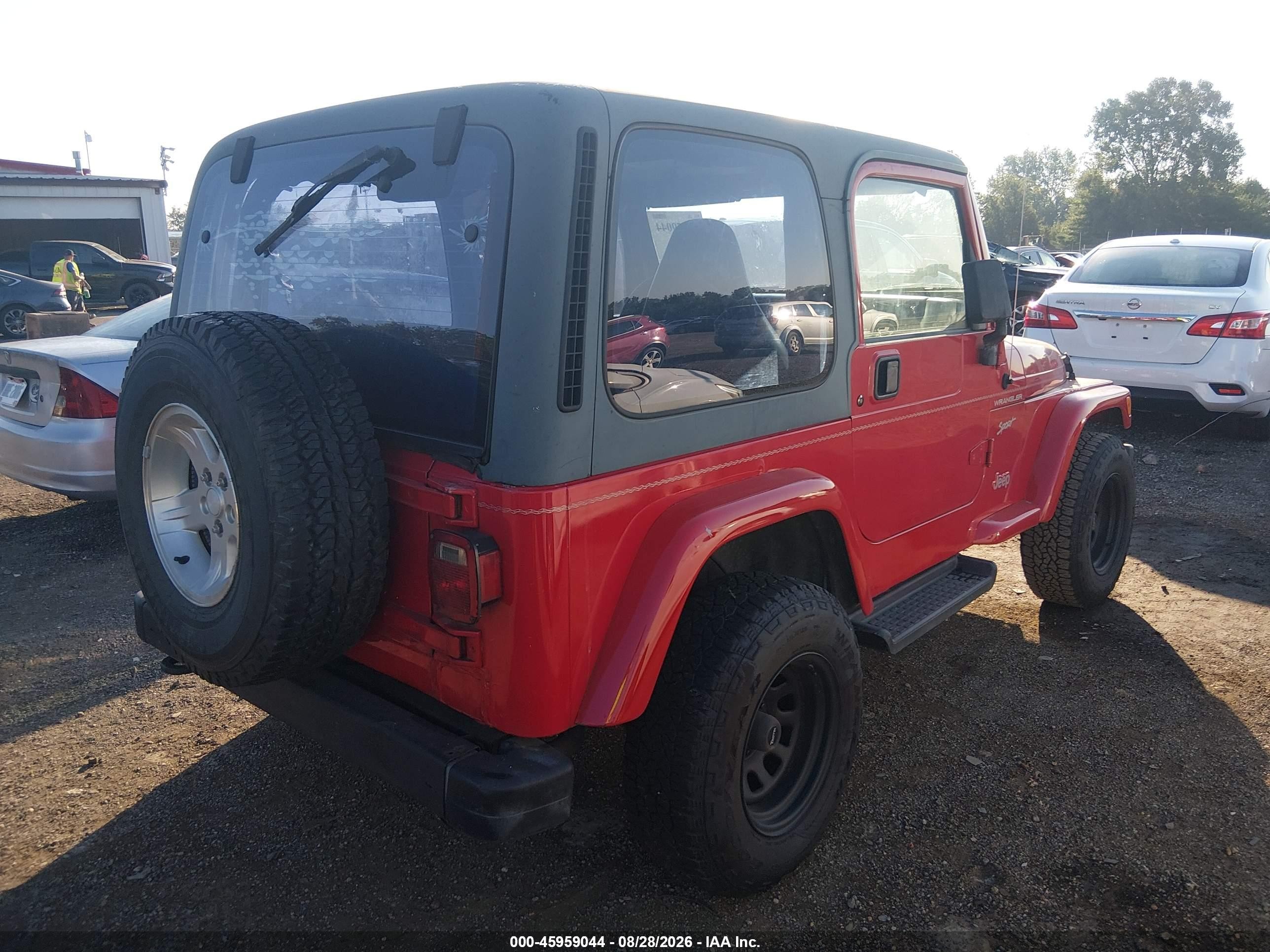 2002 Jeep Wrangler Sport Red vin: 1J4FA49S62P731779