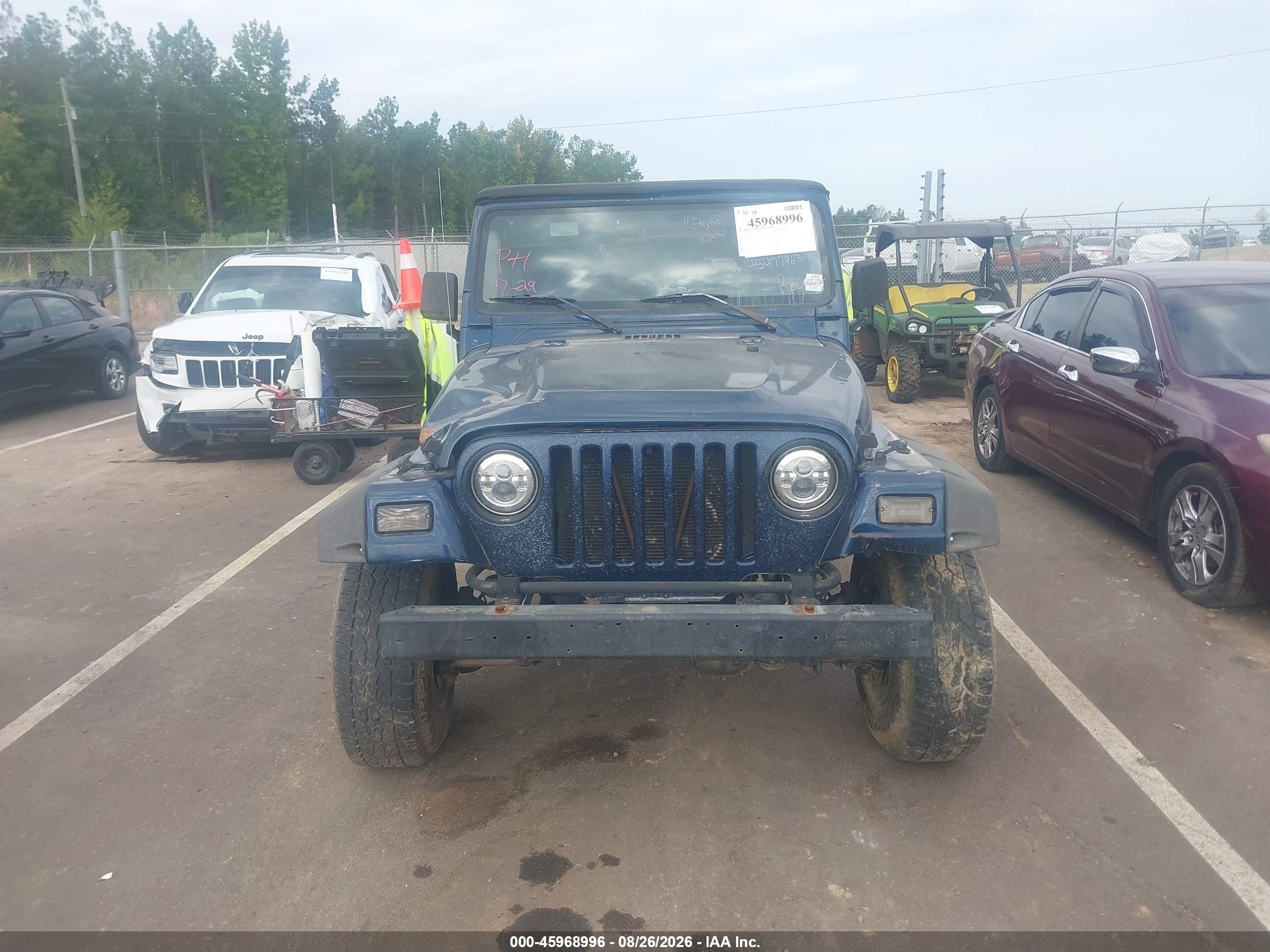 2002 Jeep Wrangler Sport Blue vin: 1J4FA49S62P735914