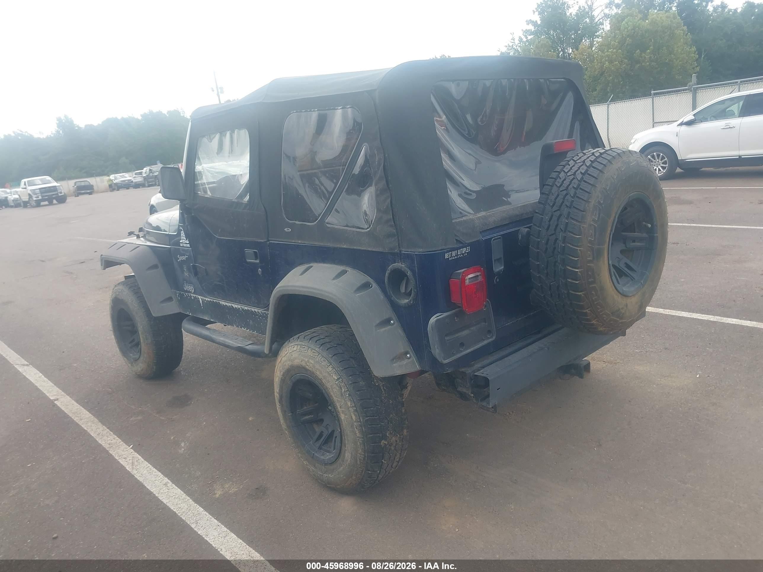 2002 Jeep Wrangler Sport Blue vin: 1J4FA49S62P735914
