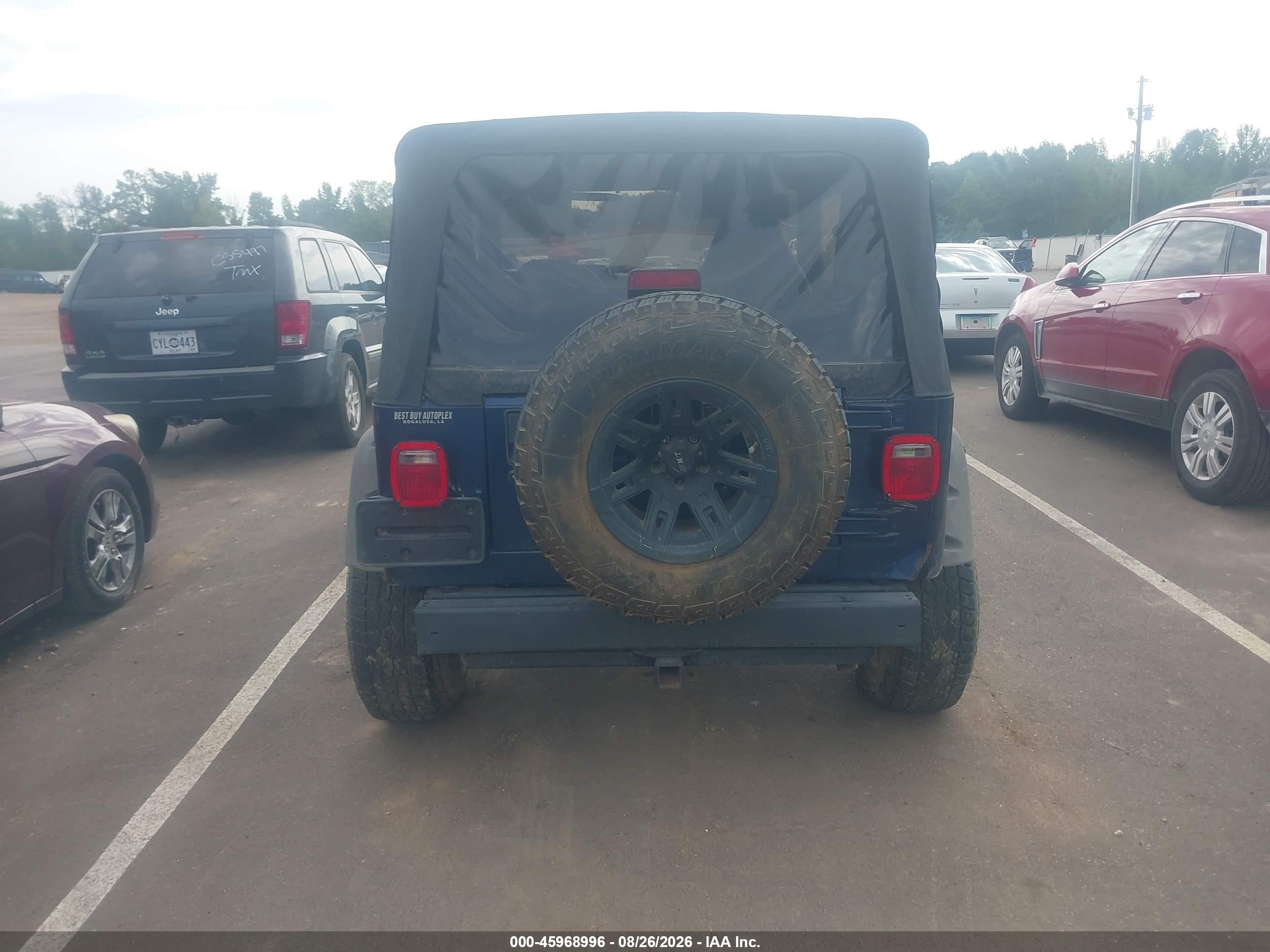 2002 Jeep Wrangler Sport Blue vin: 1J4FA49S62P735914