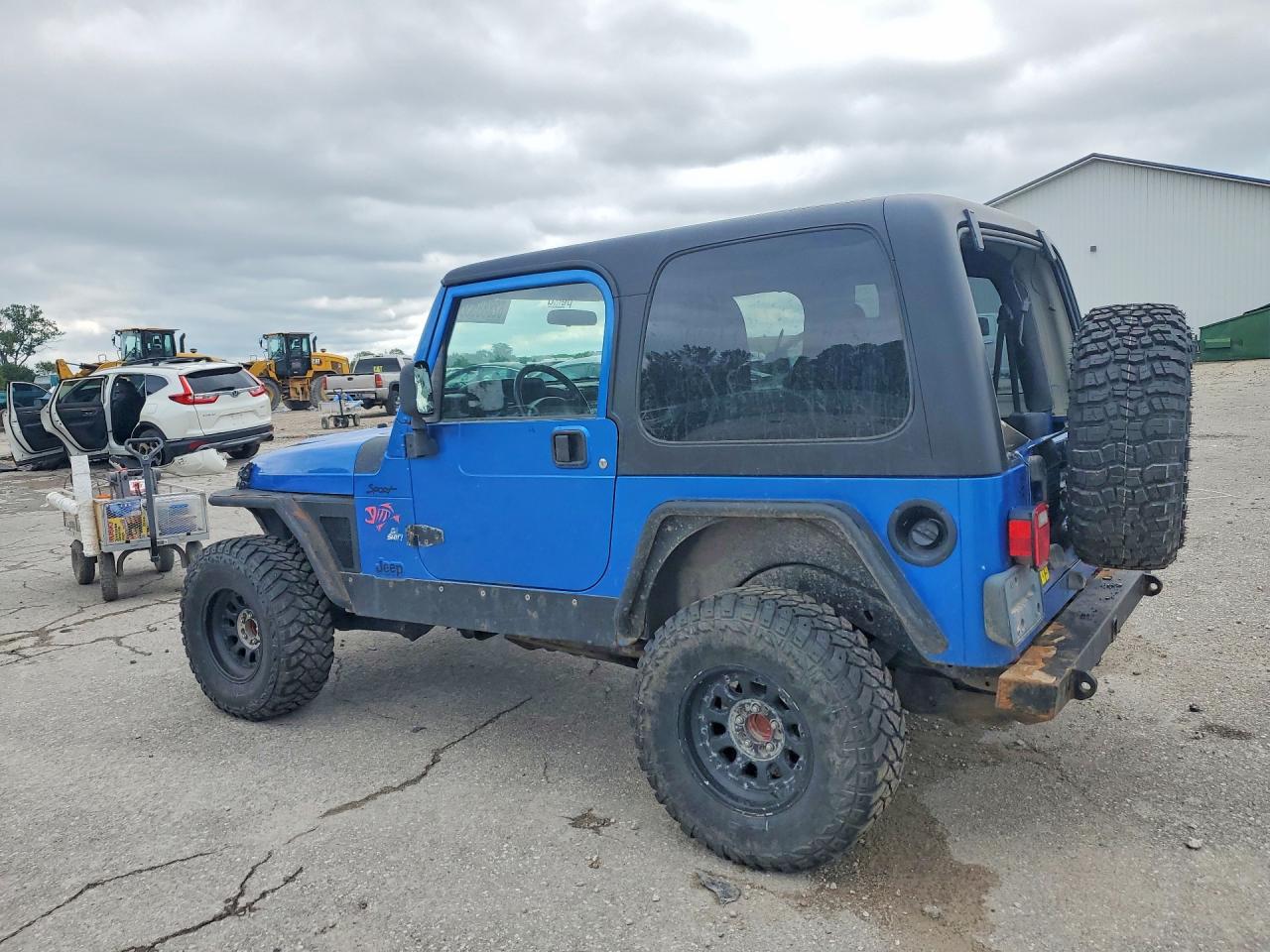 2003 Jeep Wrangler / Tj Sport Синий vin: 1J4FA49S63P324868