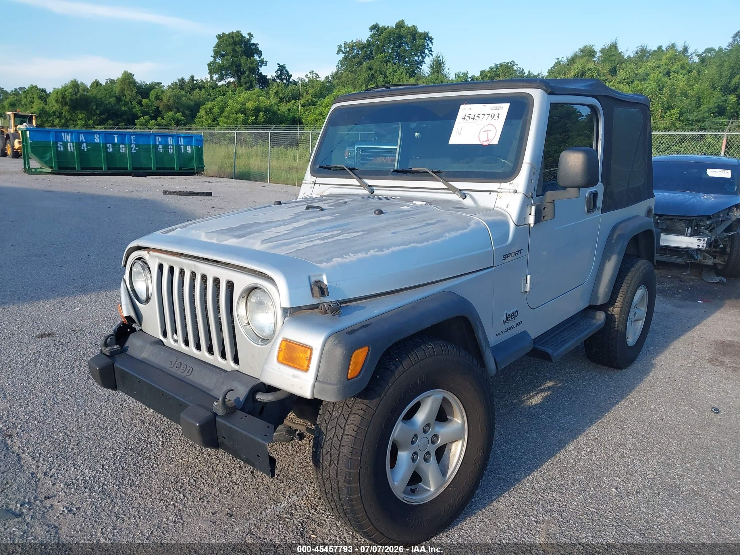 2003 Jeep Wrangler Sport Silver vin: 1J4FA49S63P339810
