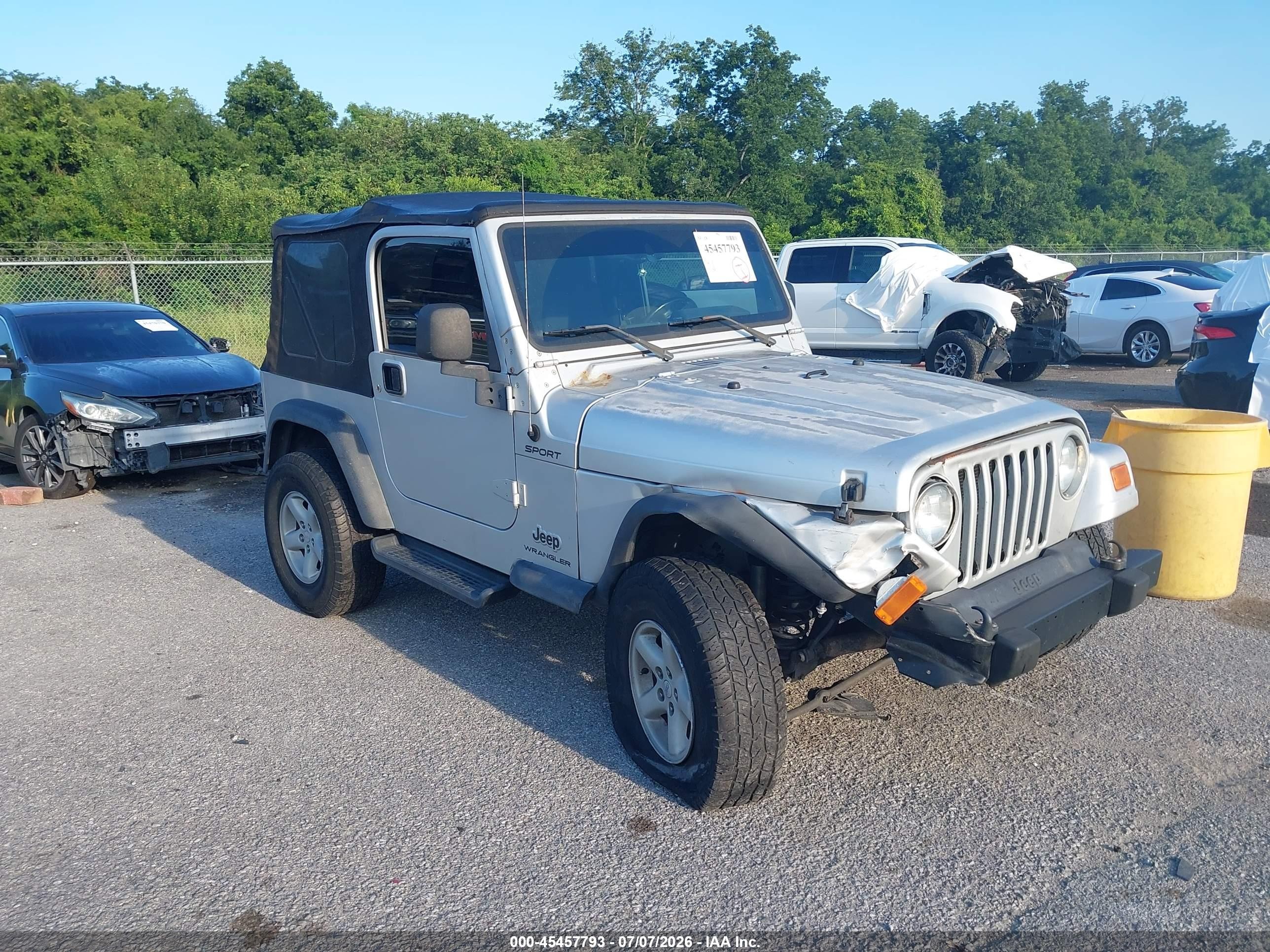 2003 Jeep Wrangler Sport Silver vin: 1J4FA49S63P339810