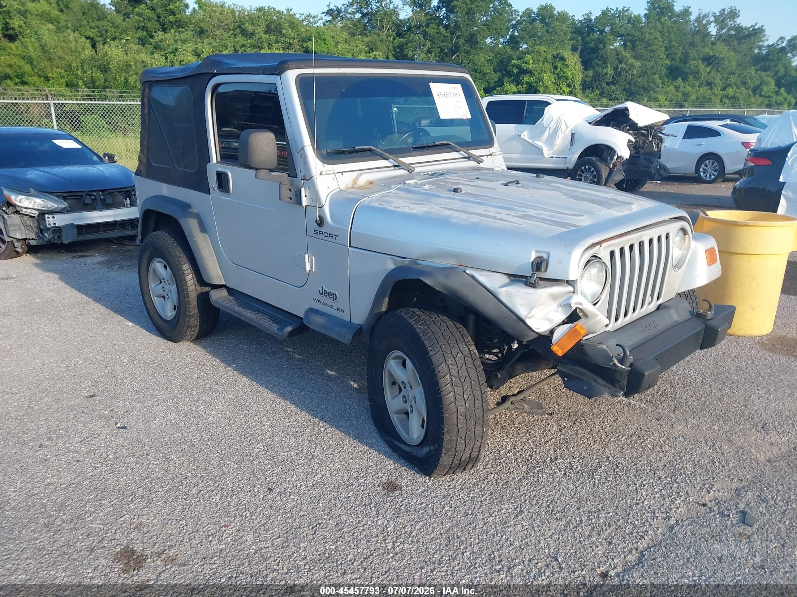 2003 Jeep Wrangler Sport Silver vin: 1J4FA49S63P339810