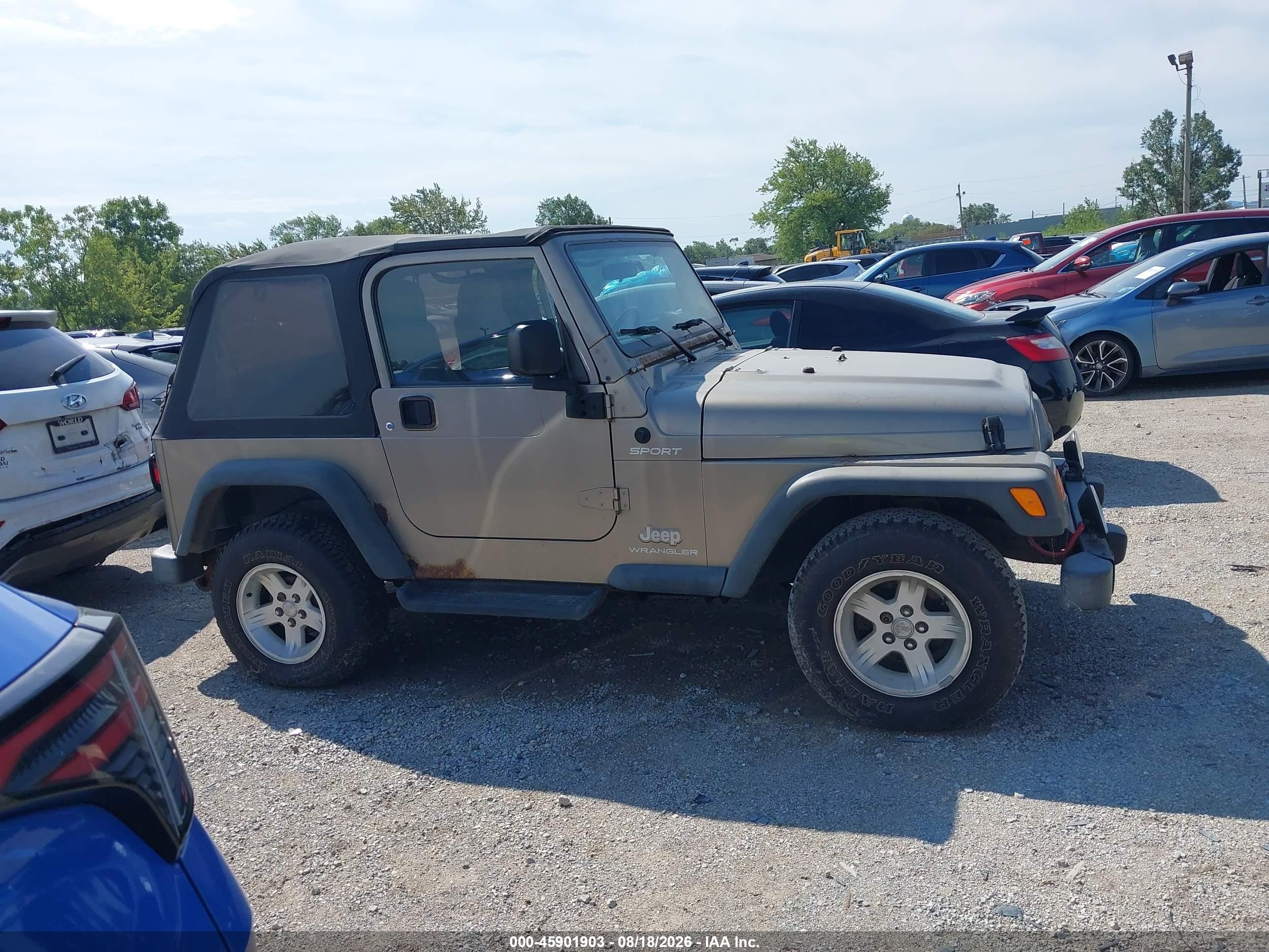 2004 Jeep Wrangler Sport Tan vin: 1J4FA49S64P724088