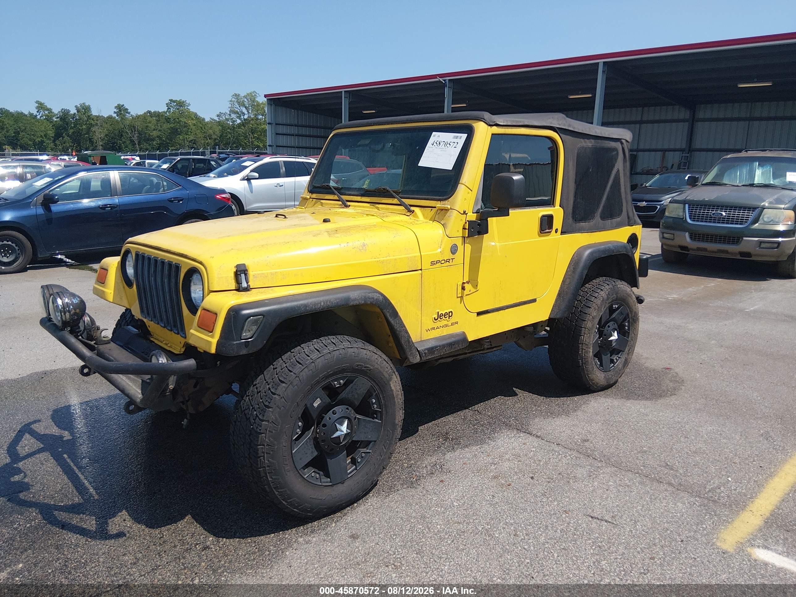 2004 Jeep Wrangler Sport Yellow vin: 1J4FA49S64P747323