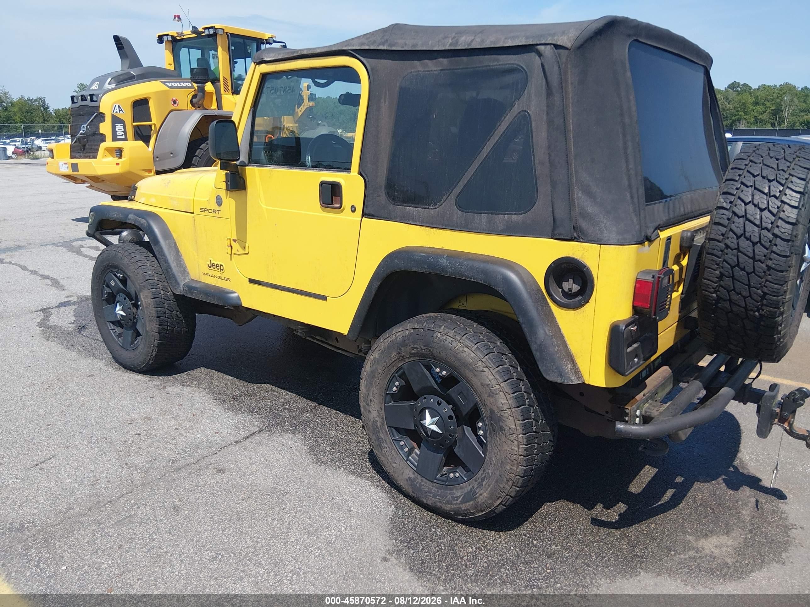 2004 Jeep Wrangler Sport Yellow vin: 1J4FA49S64P747323