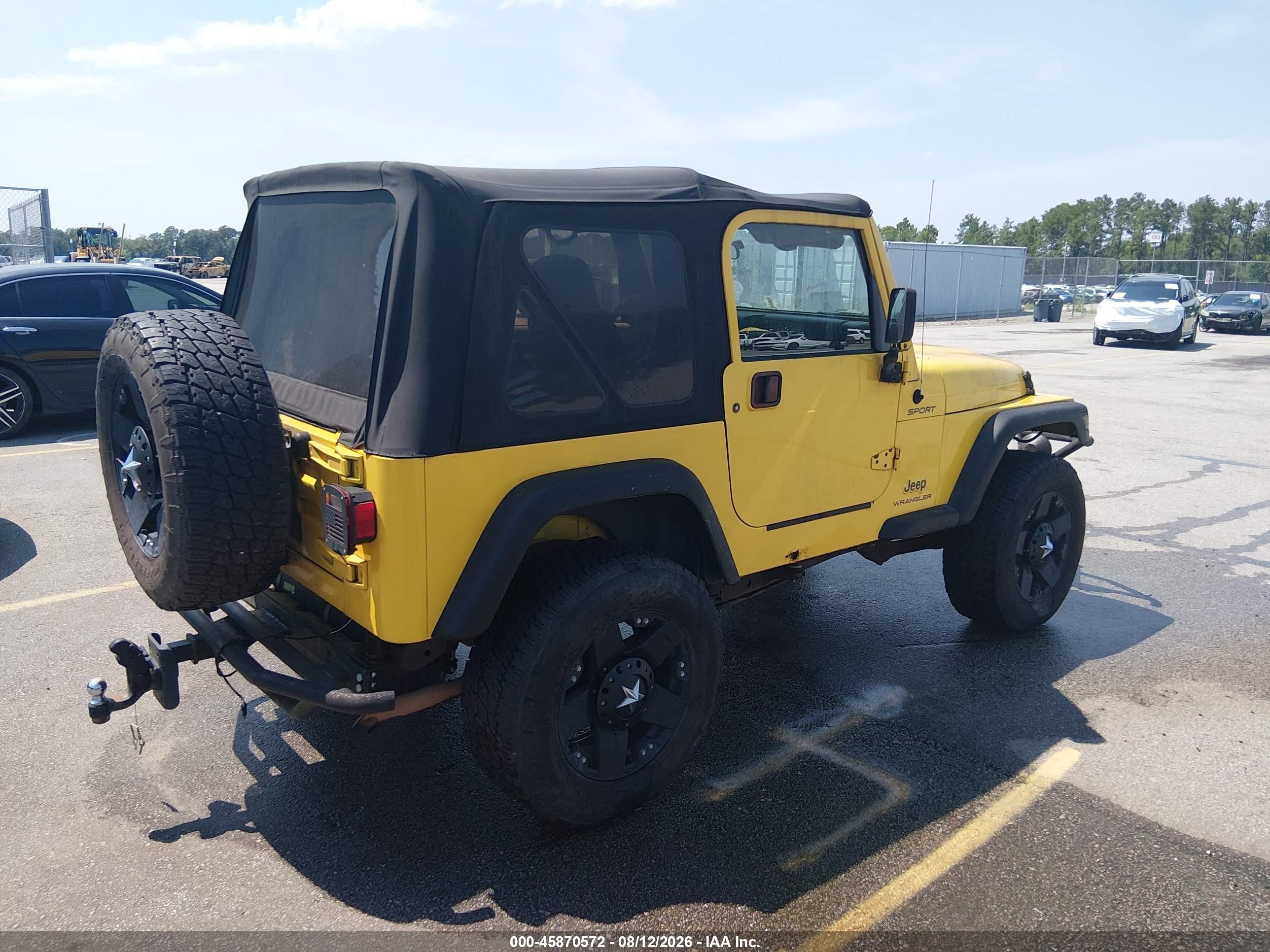 2004 Jeep Wrangler Sport Yellow vin: 1J4FA49S64P747323
