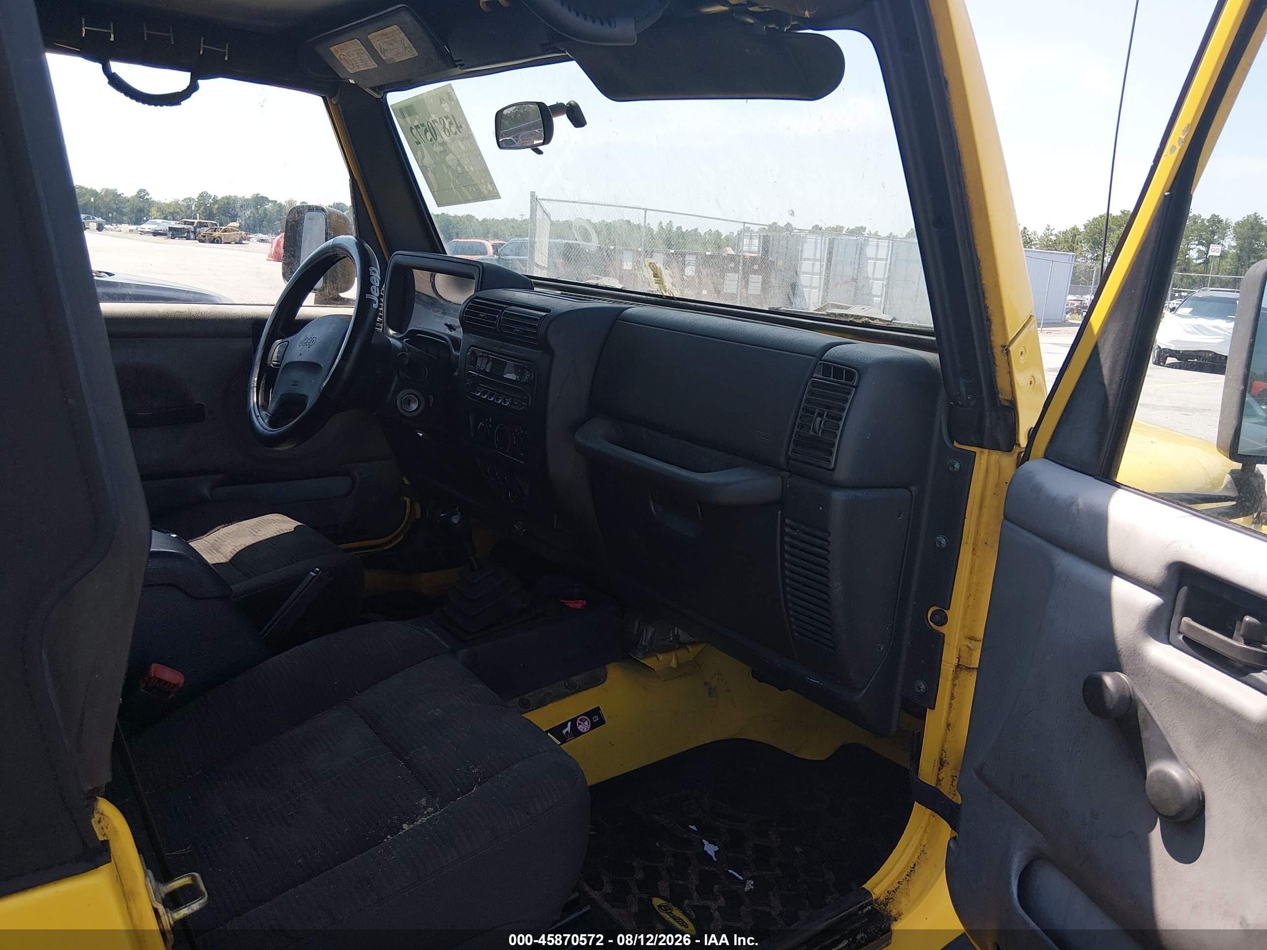 2004 Jeep Wrangler Sport Yellow vin: 1J4FA49S64P747323