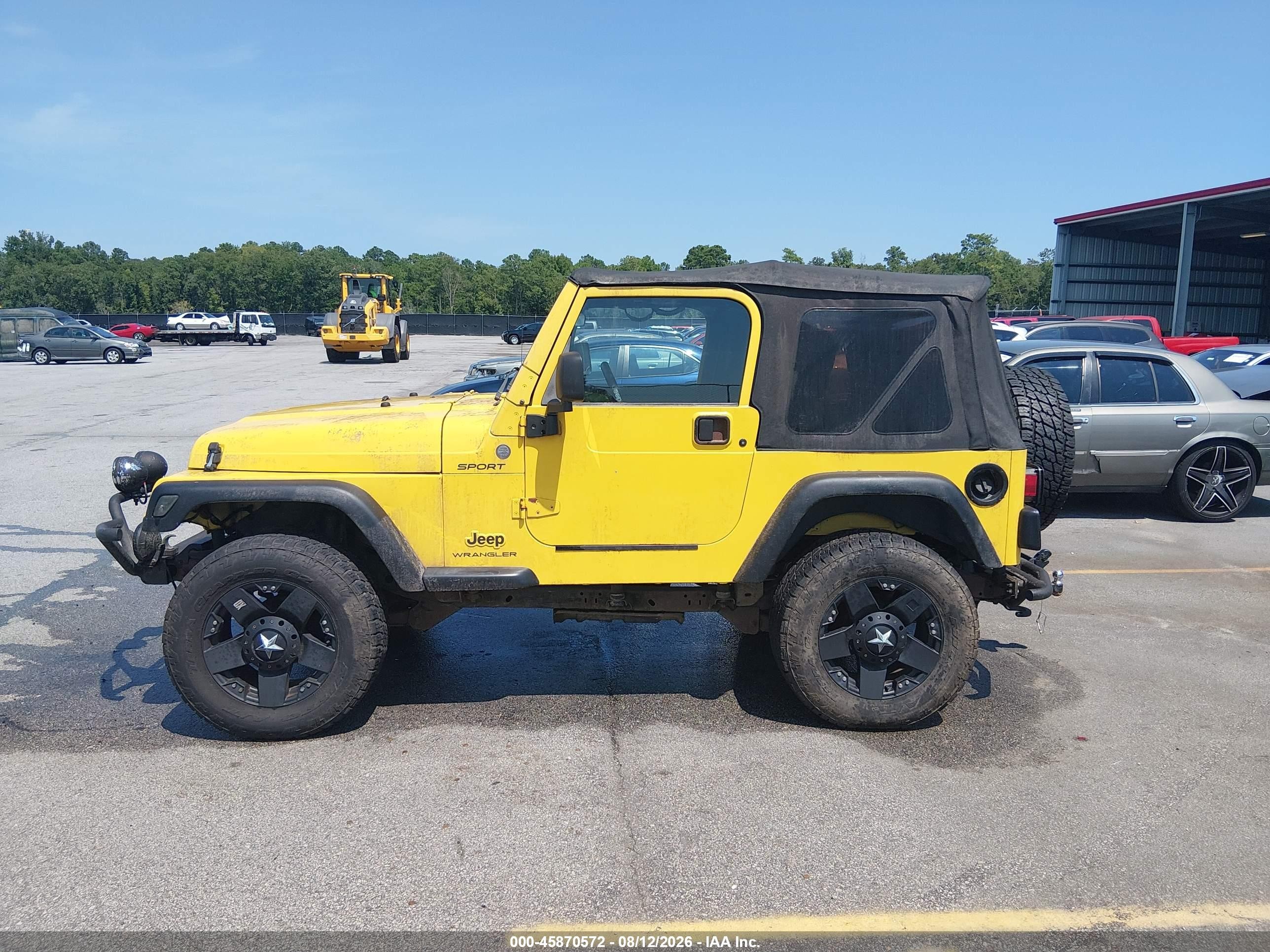 2004 Jeep Wrangler Sport Yellow vin: 1J4FA49S64P747323