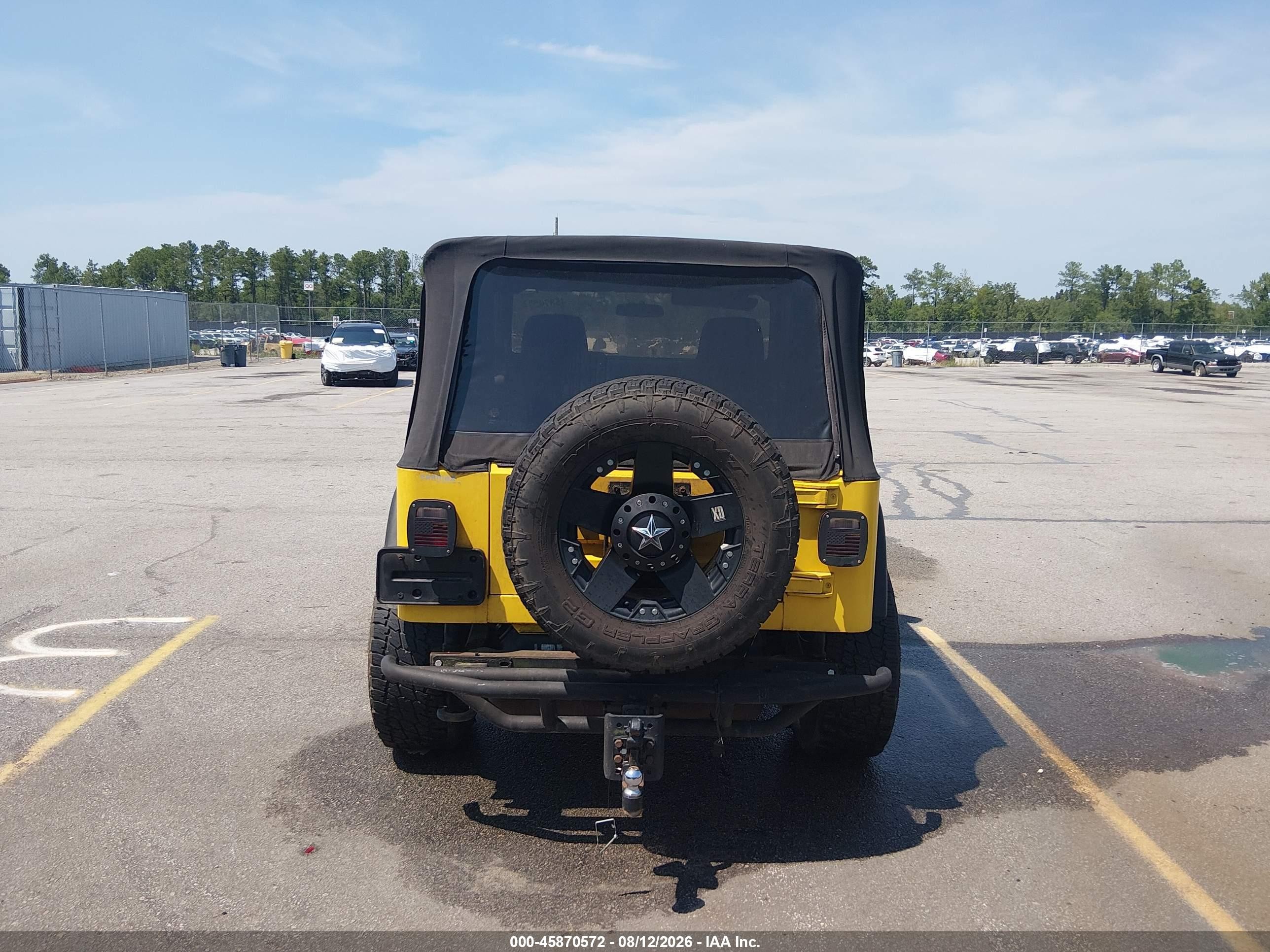 2004 Jeep Wrangler Sport Yellow vin: 1J4FA49S64P747323
