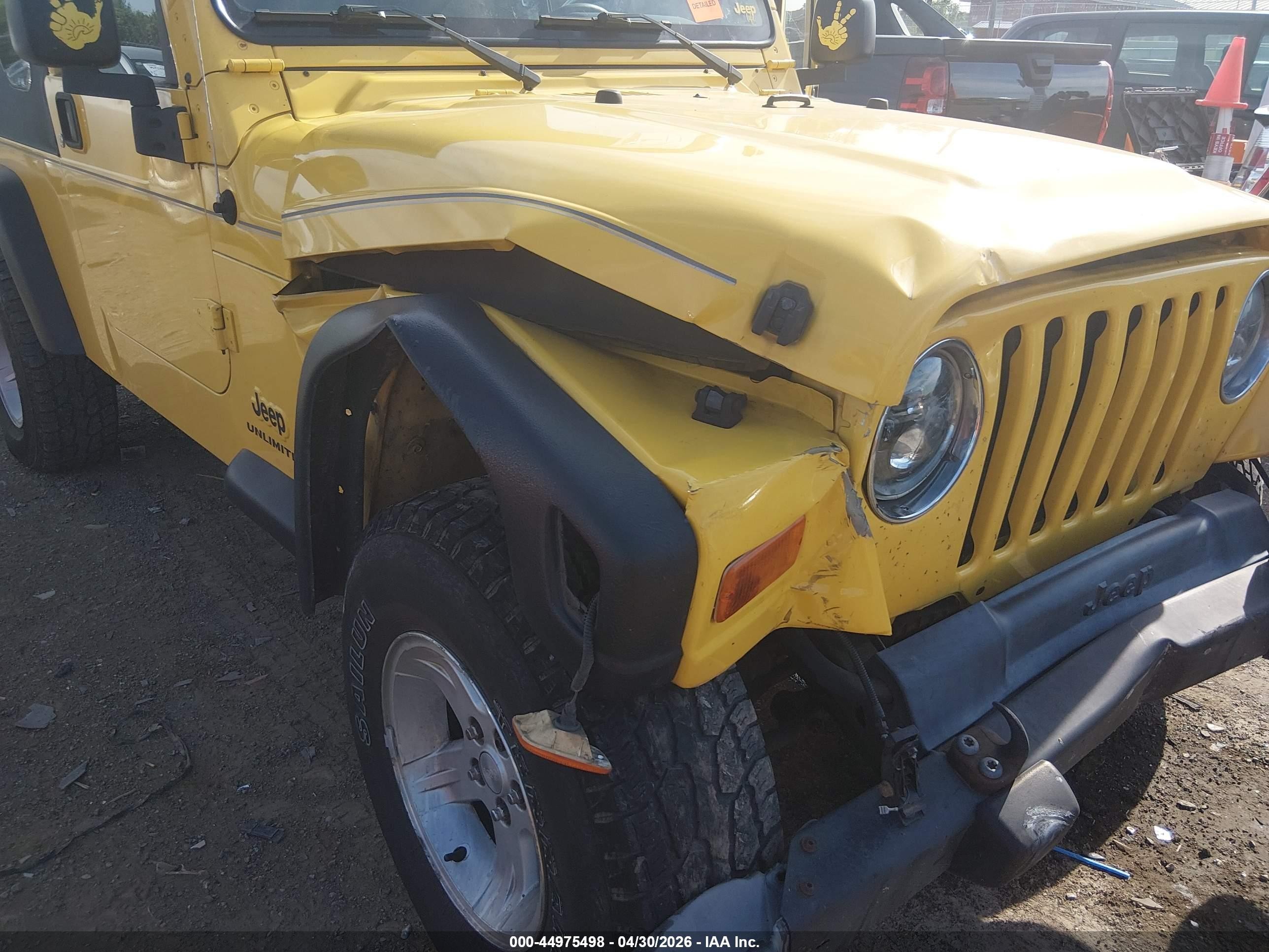 2004 Jeep Wrangler Unlimited Yellow vin: 1J4FA49S64P787661