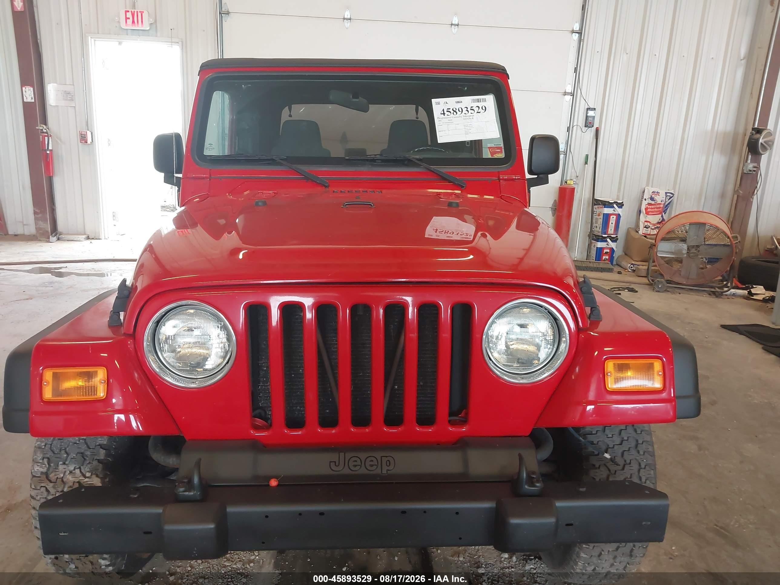 2005 Jeep Wrangler Sport Red vin: 1J4FA49S65P332391