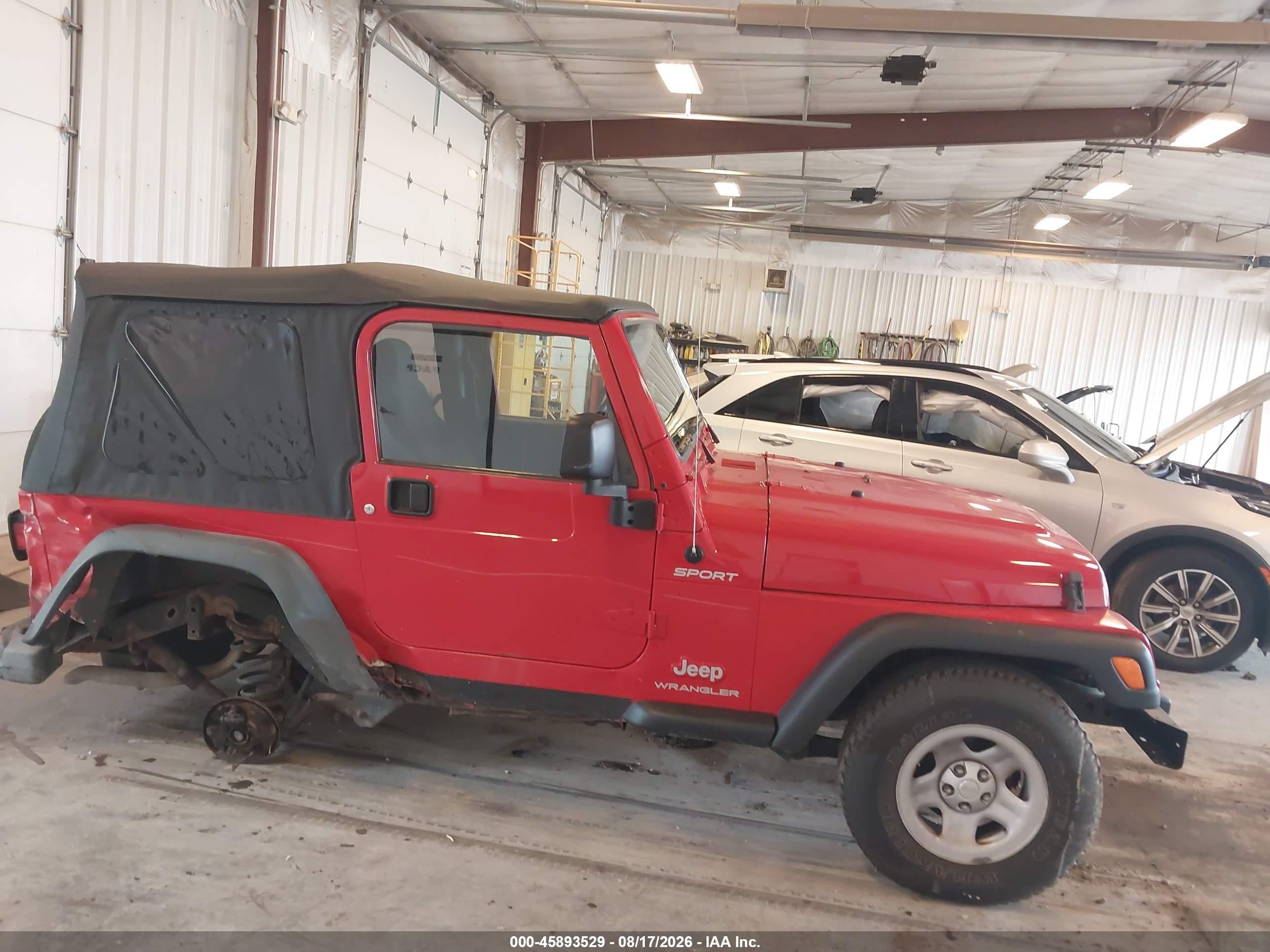 2005 Jeep Wrangler Sport Red vin: 1J4FA49S65P332391
