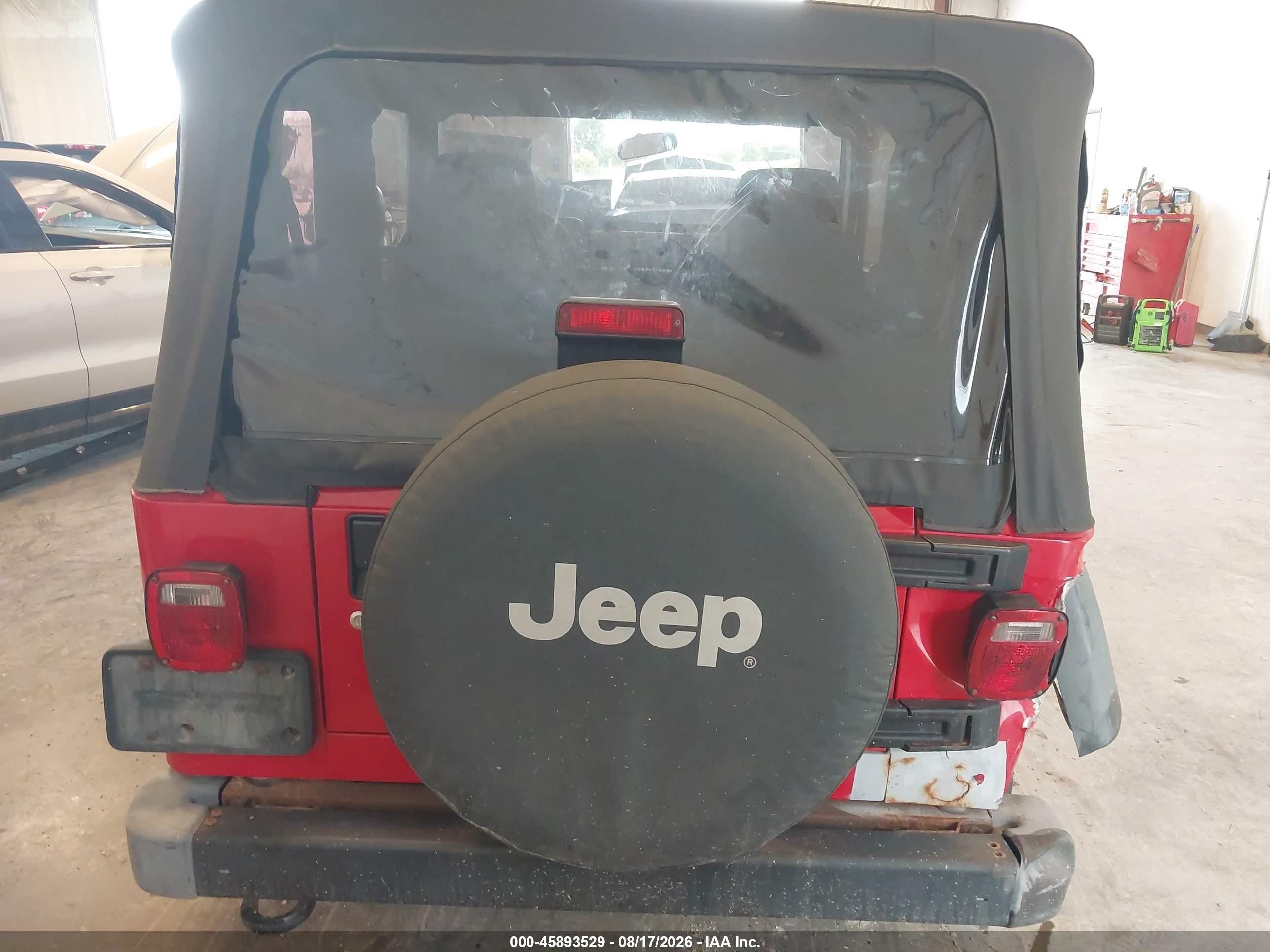 2005 Jeep Wrangler Sport Red vin: 1J4FA49S65P332391