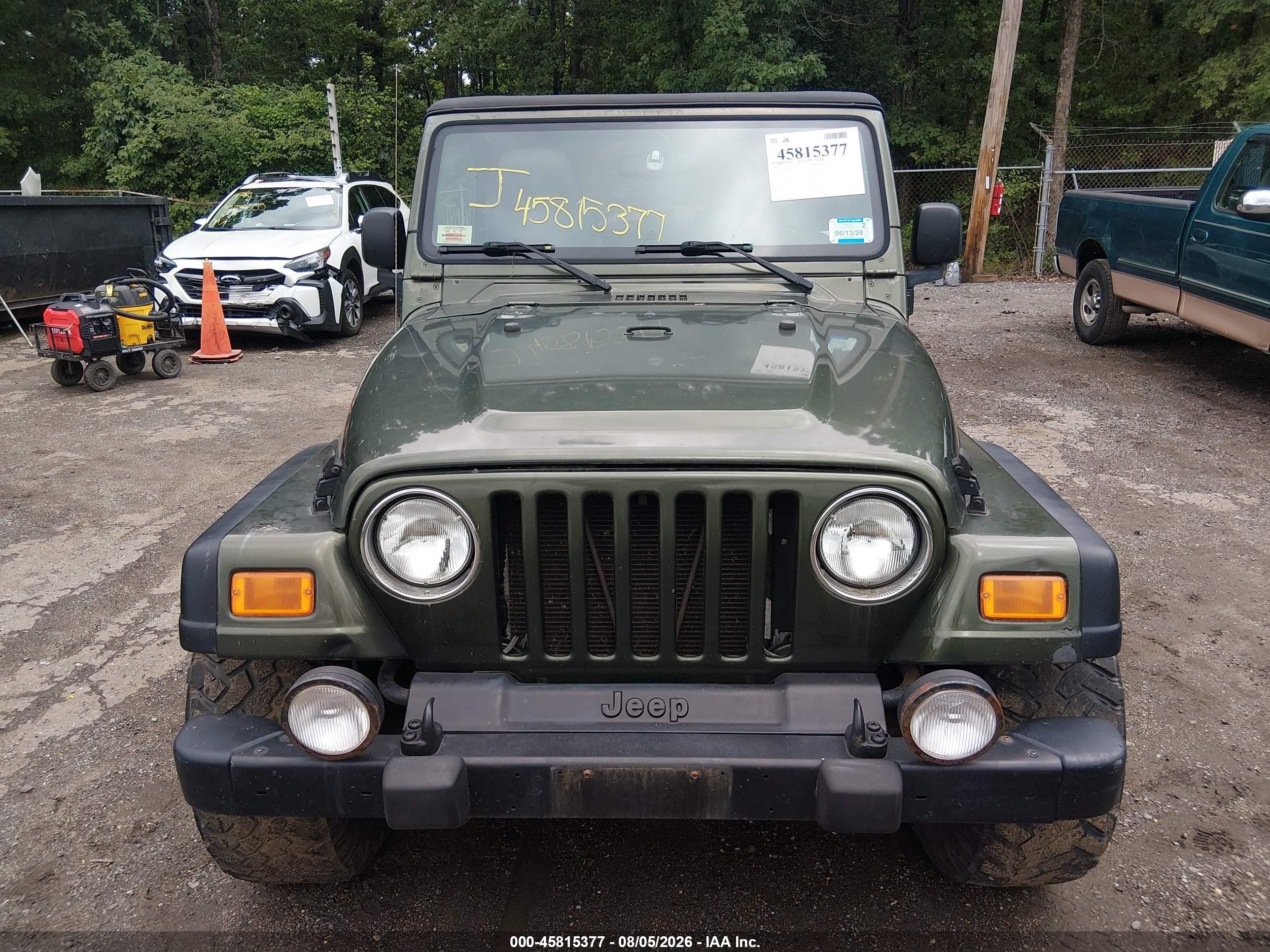 2006 Jeep Wrangler Sport Green vin: 1J4FA49S66P785122