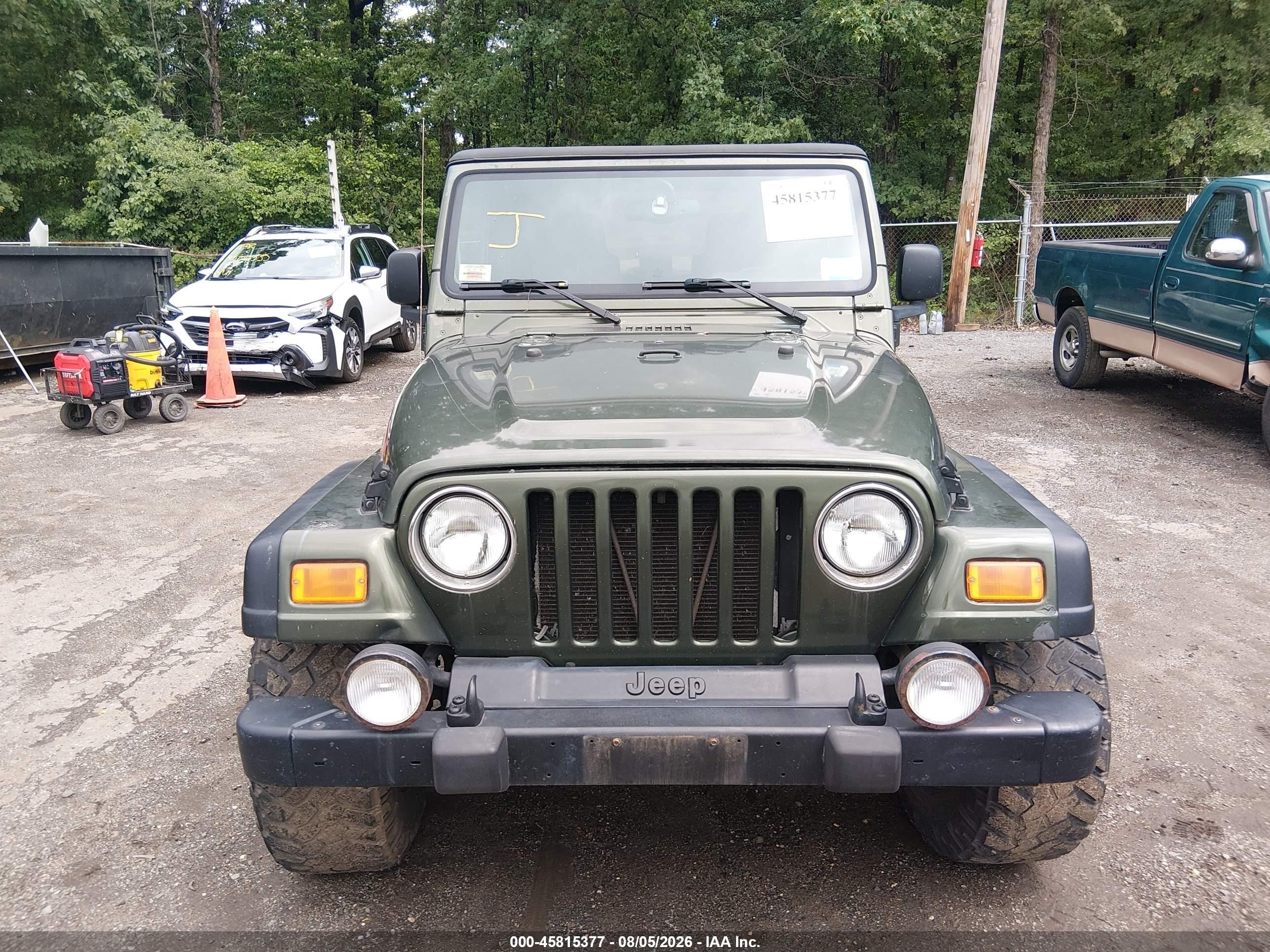 2006 Jeep Wrangler Sport Green vin: 1J4FA49S66P785122