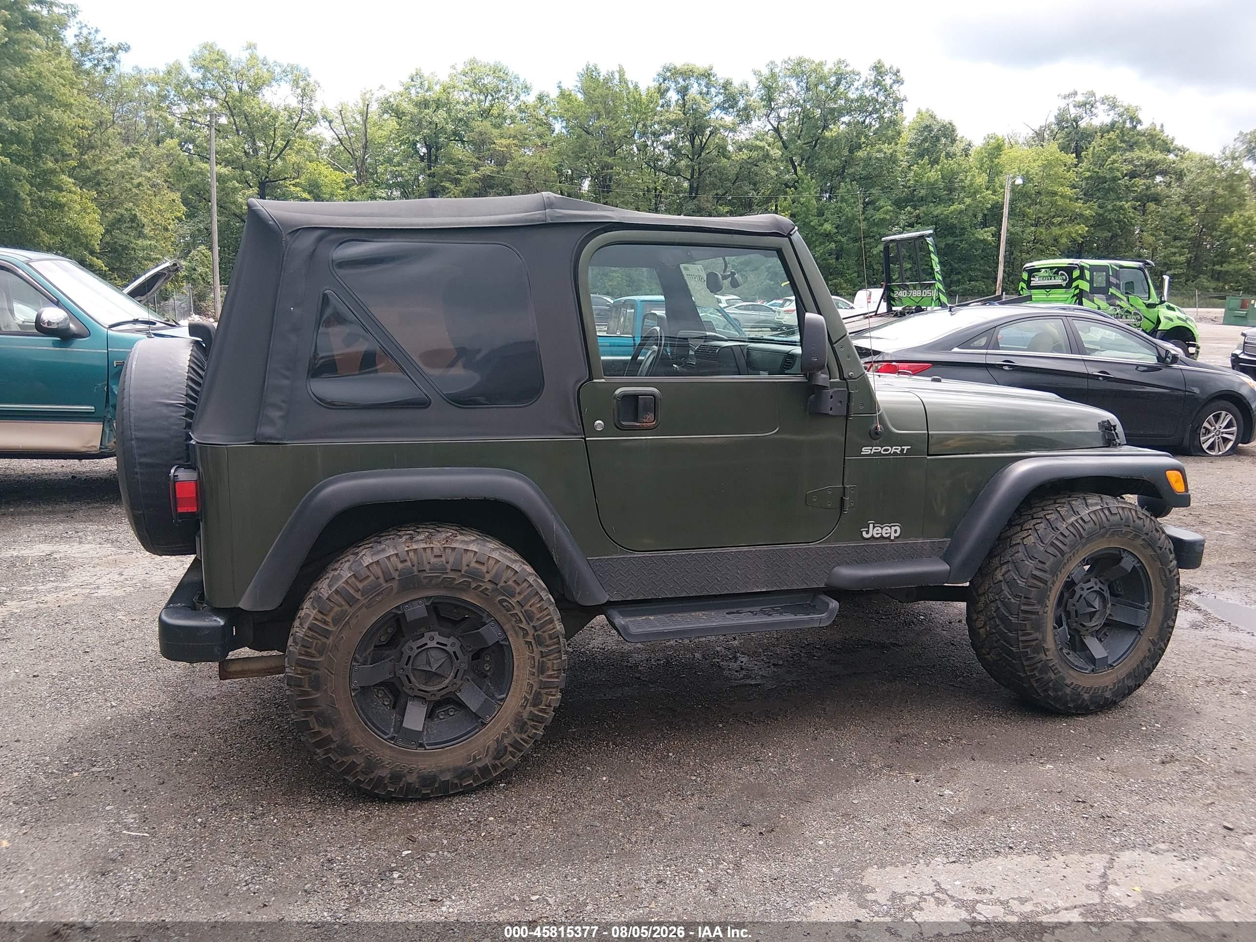 2006 Jeep Wrangler Sport Green vin: 1J4FA49S66P785122