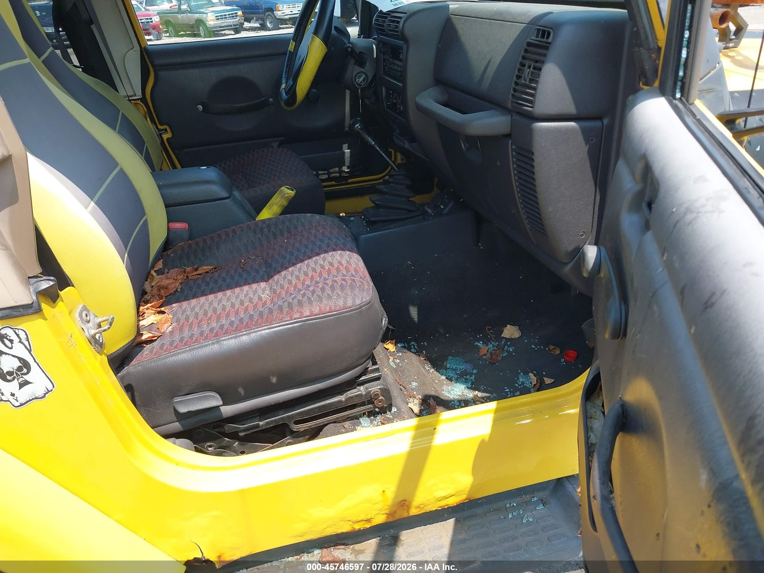 2000 Jeep Wrangler Sport Yellow vin: 1J4FA49S6YP726445