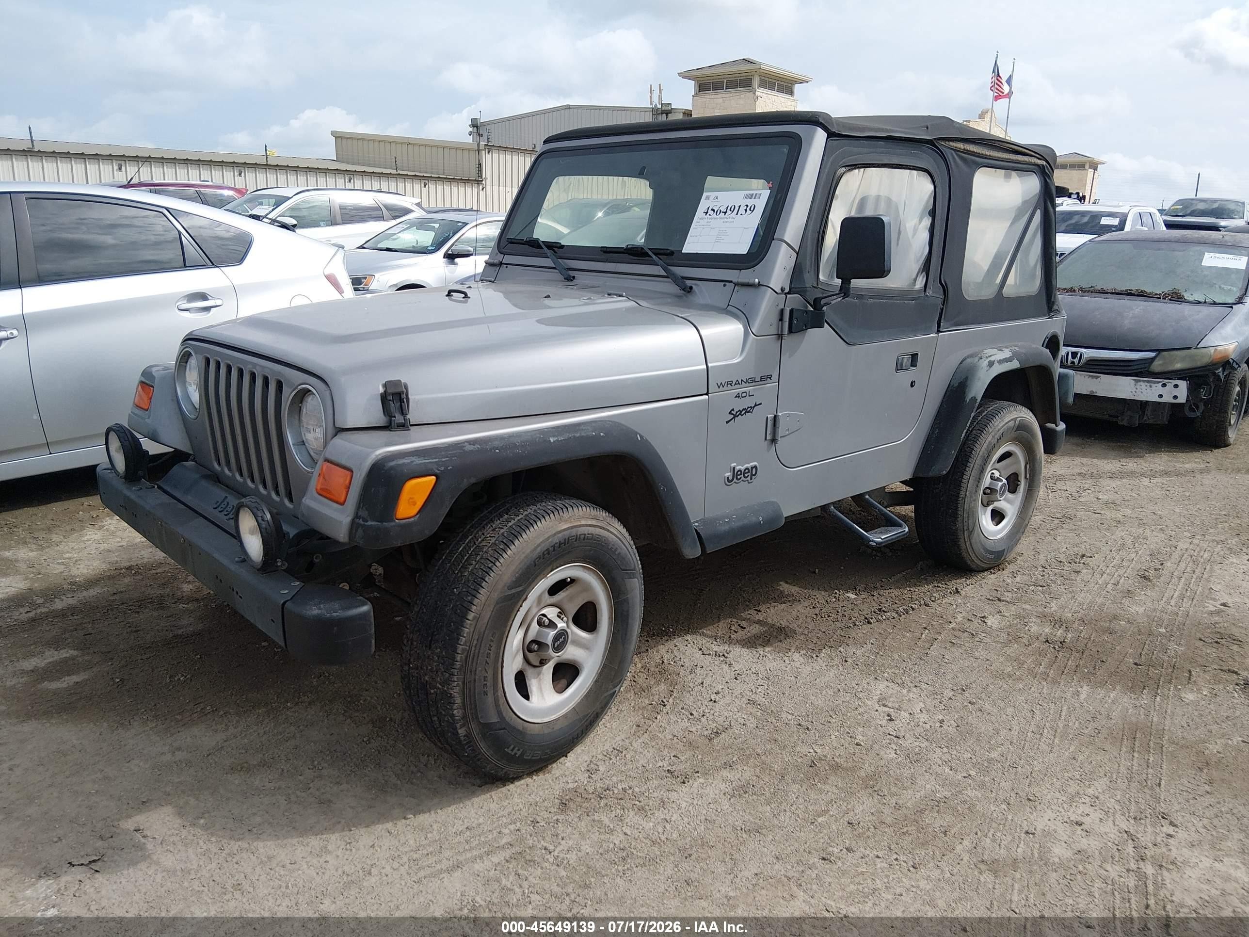 2000 Jeep Wrangler Sport Silver vin: 1J4FA49S6YP729782