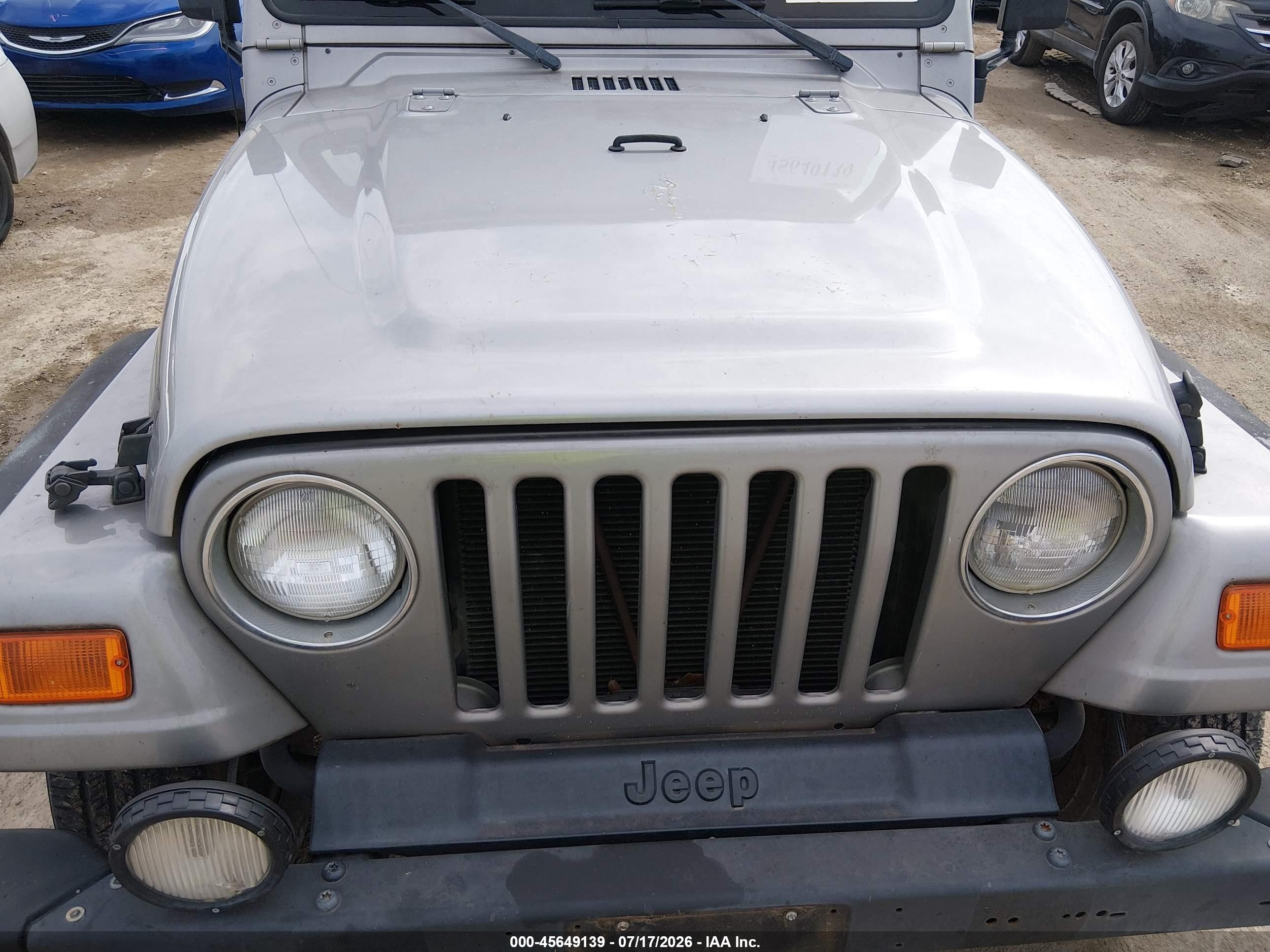 2000 Jeep Wrangler Sport Silver vin: 1J4FA49S6YP729782