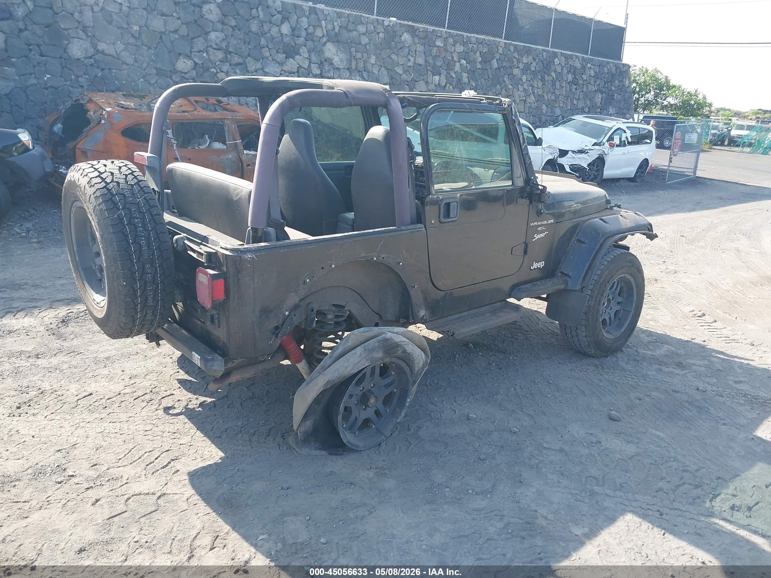 2000 Jeep Wrangler Sport Black vin: 1J4FA49S6YP782952