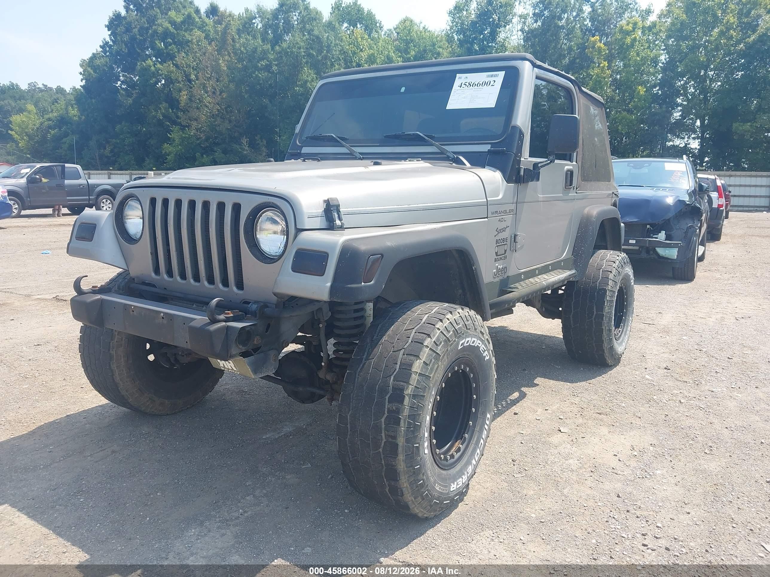 2001 Jeep Wrangler Sport Gray vin: 1J4FA49S71P335956