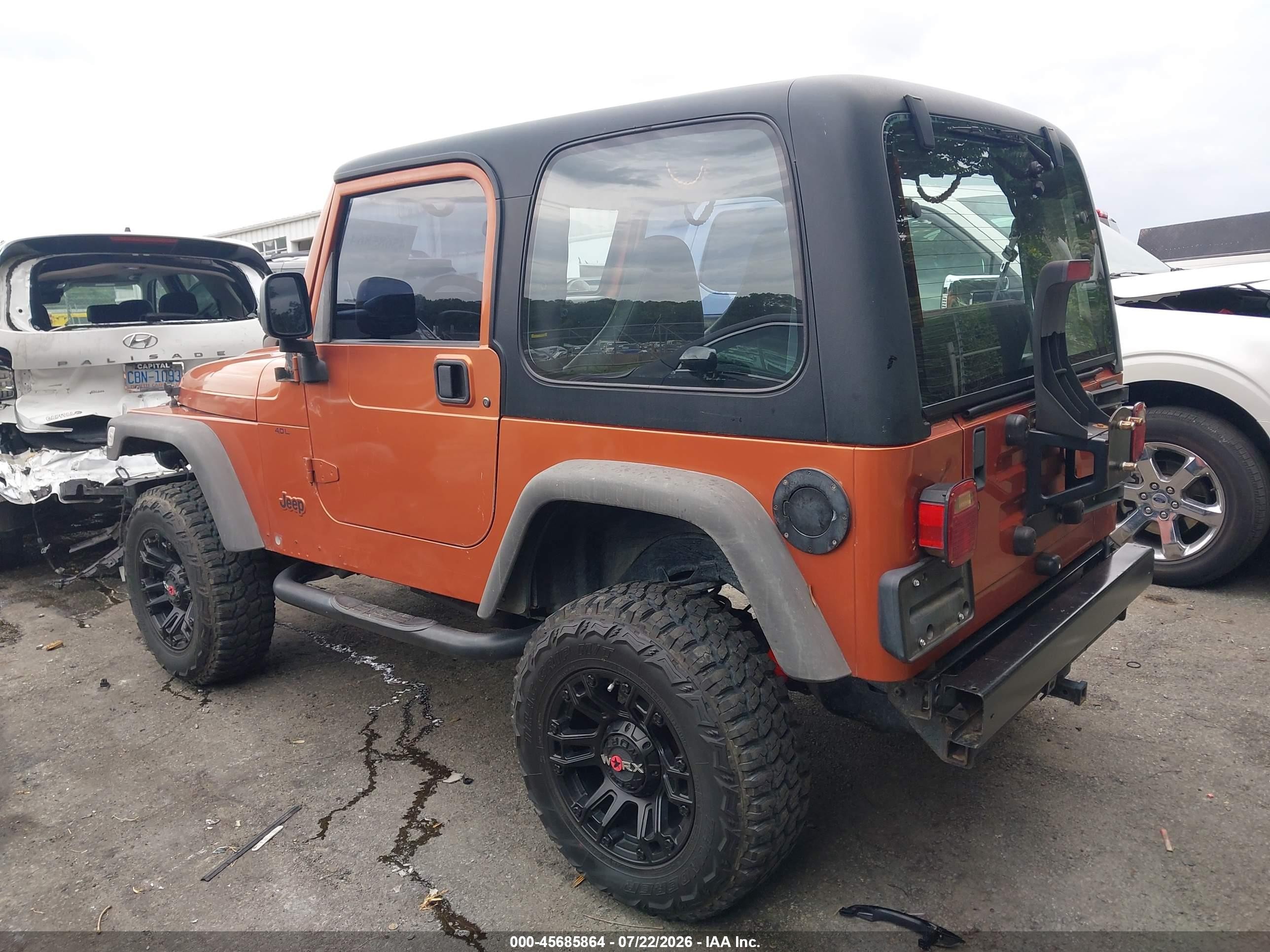 2001 Jeep Wrangler Sport Orange vin: 1J4FA49S71P362672