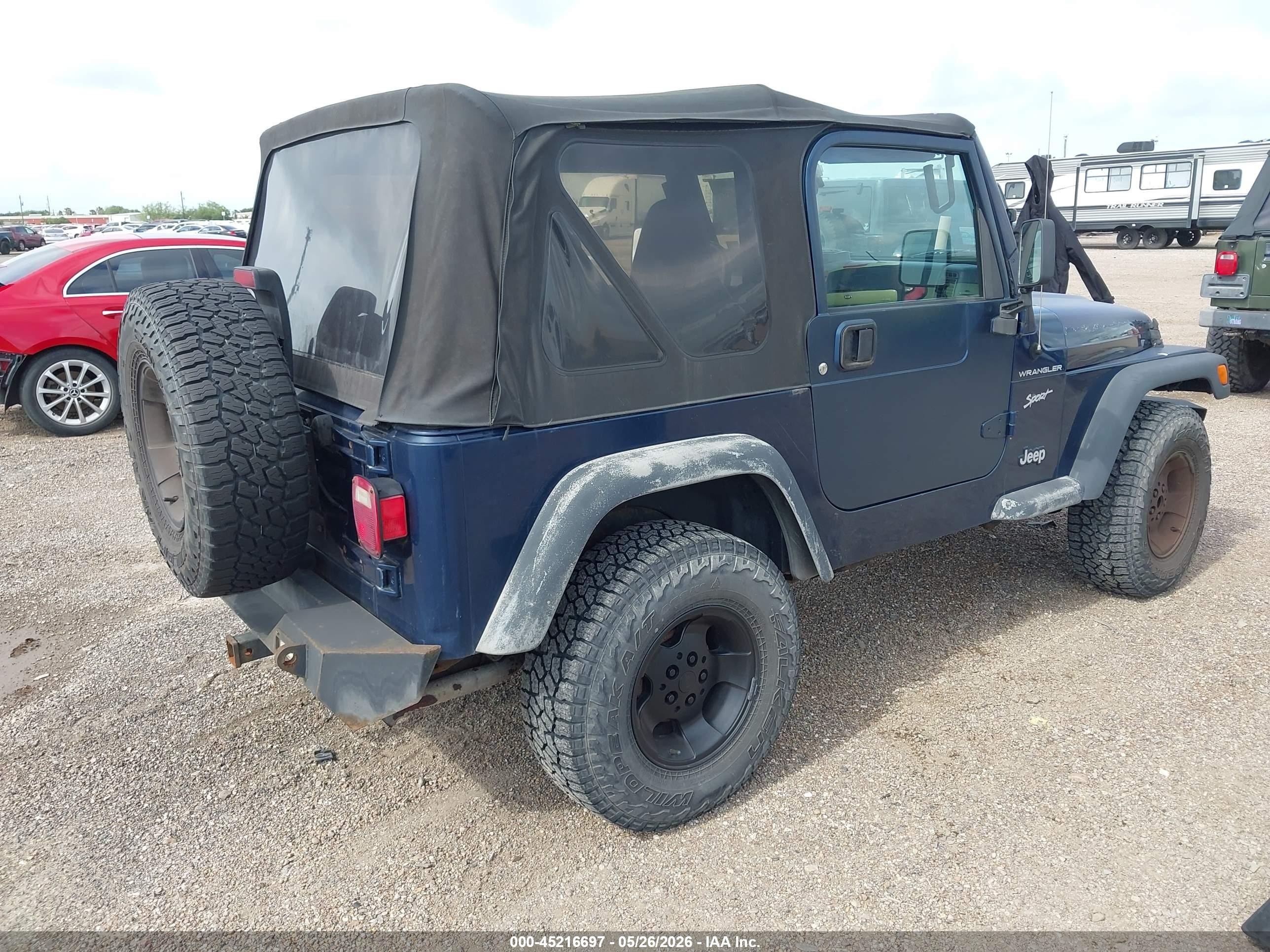 2002 Jeep Wrangler Sport Blue vin: 1J4FA49S72P723187