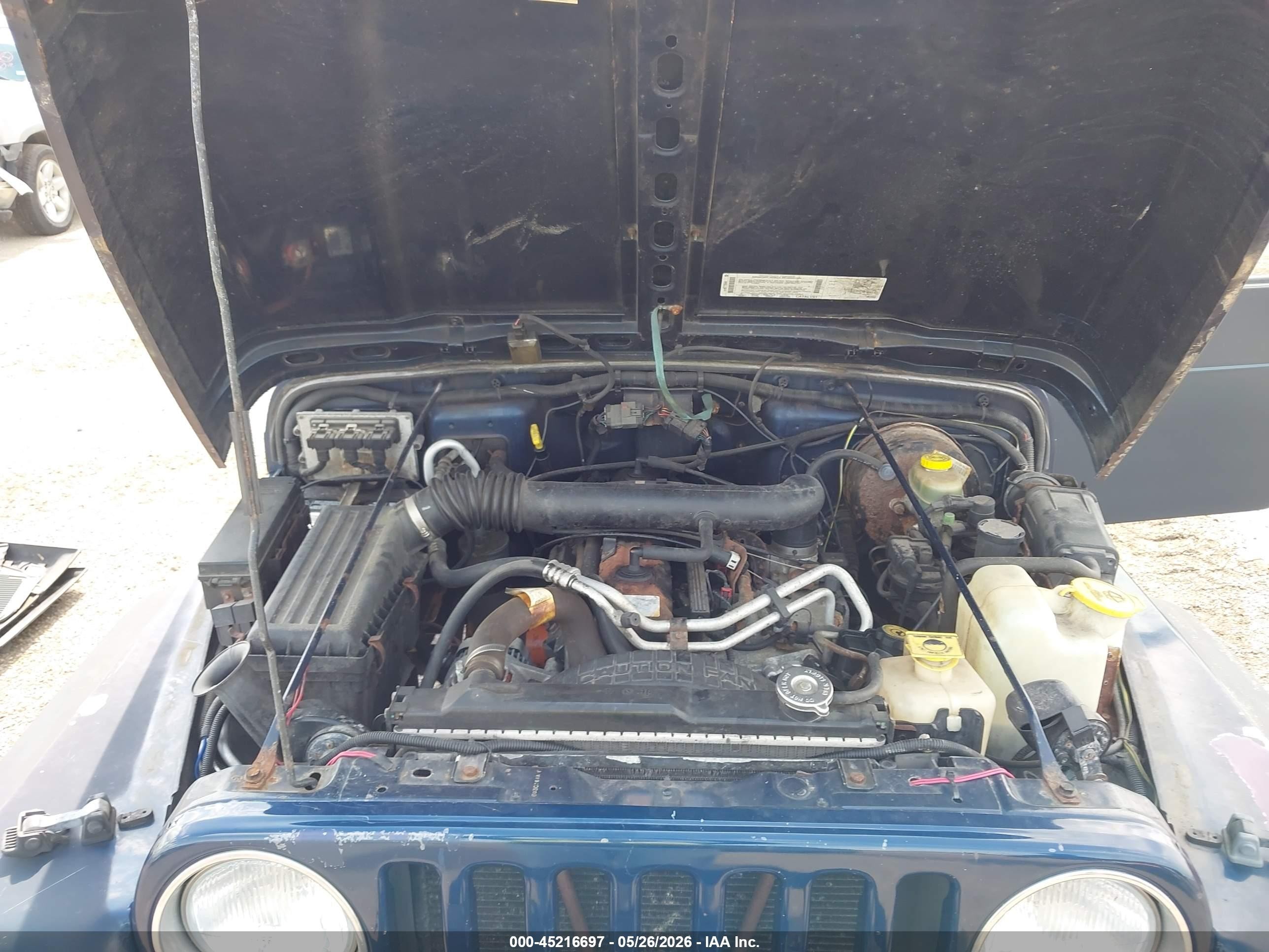 2002 Jeep Wrangler Sport Blue vin: 1J4FA49S72P723187
