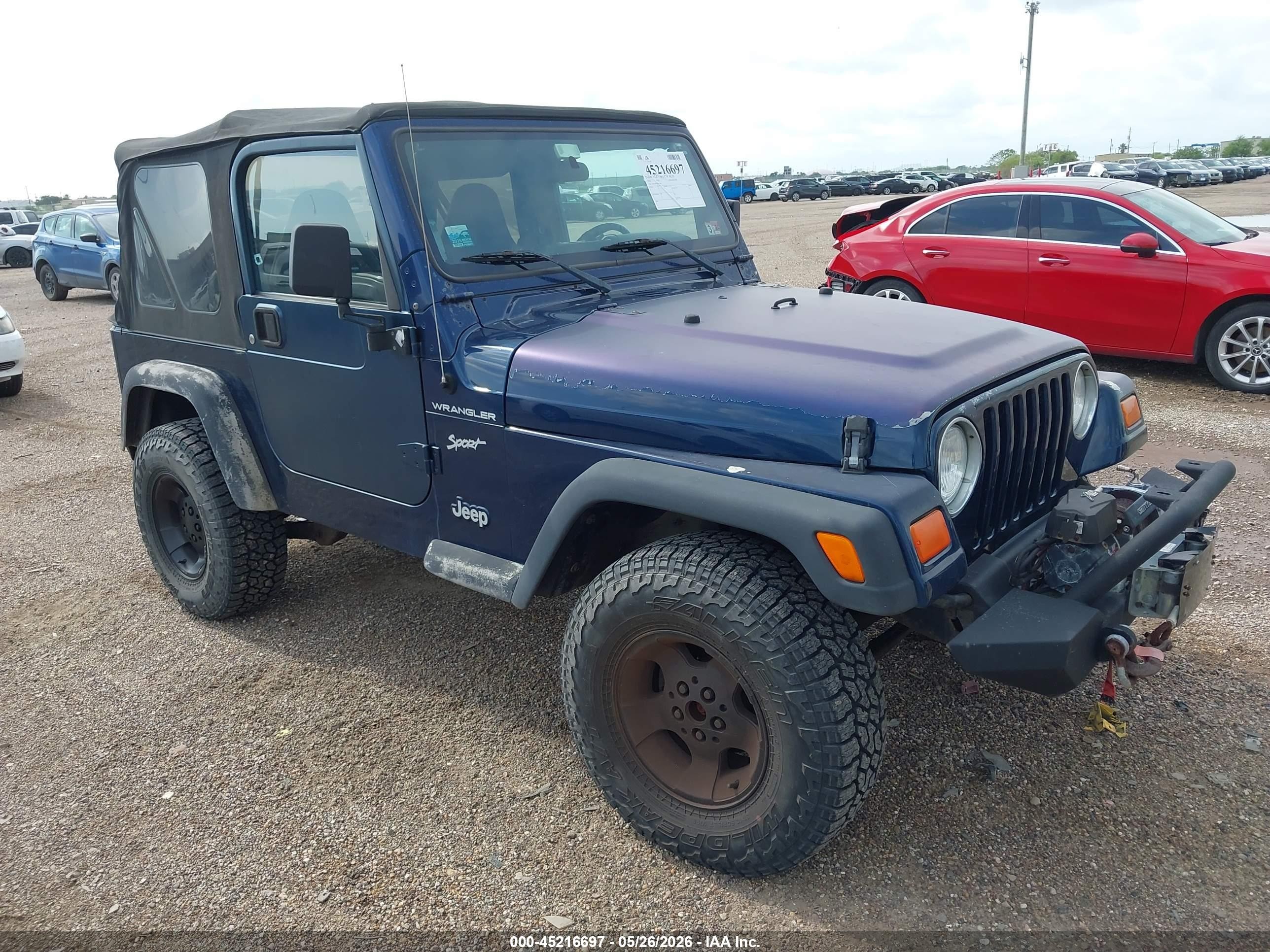 2002 Jeep Wrangler Sport Blue vin: 1J4FA49S72P723187