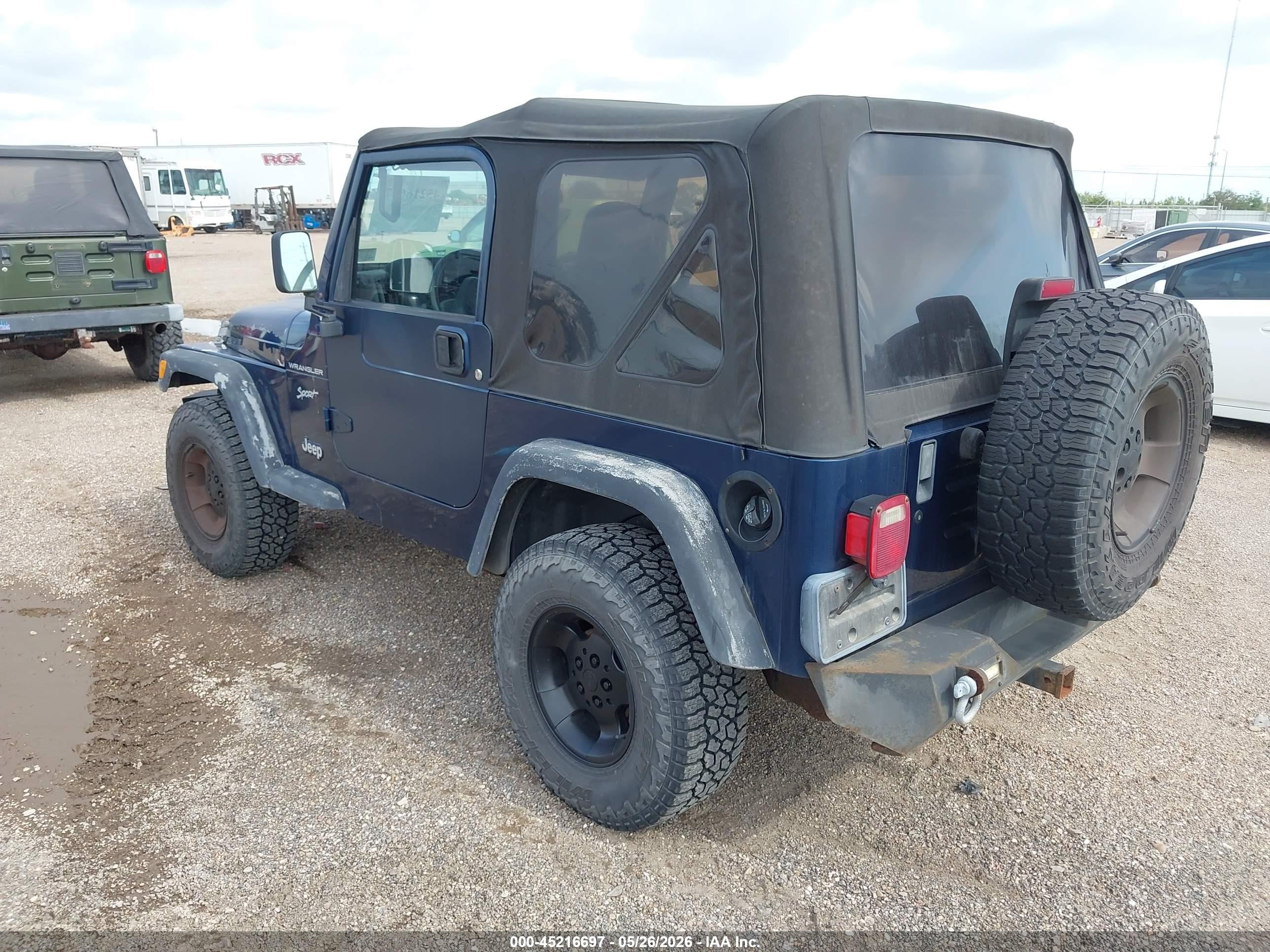 2002 Jeep Wrangler Sport Blue vin: 1J4FA49S72P723187