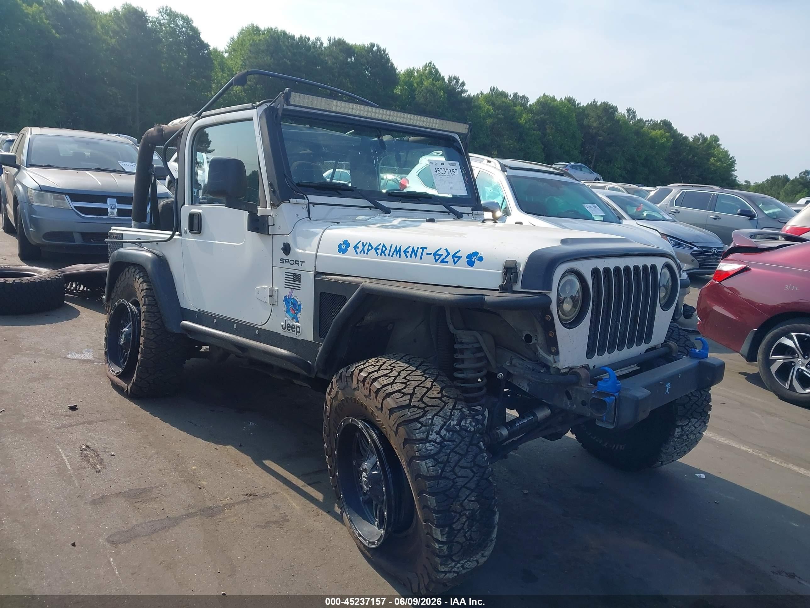 2003 Jeep Wrangler Sport White vin: 1J4FA49S73P350122